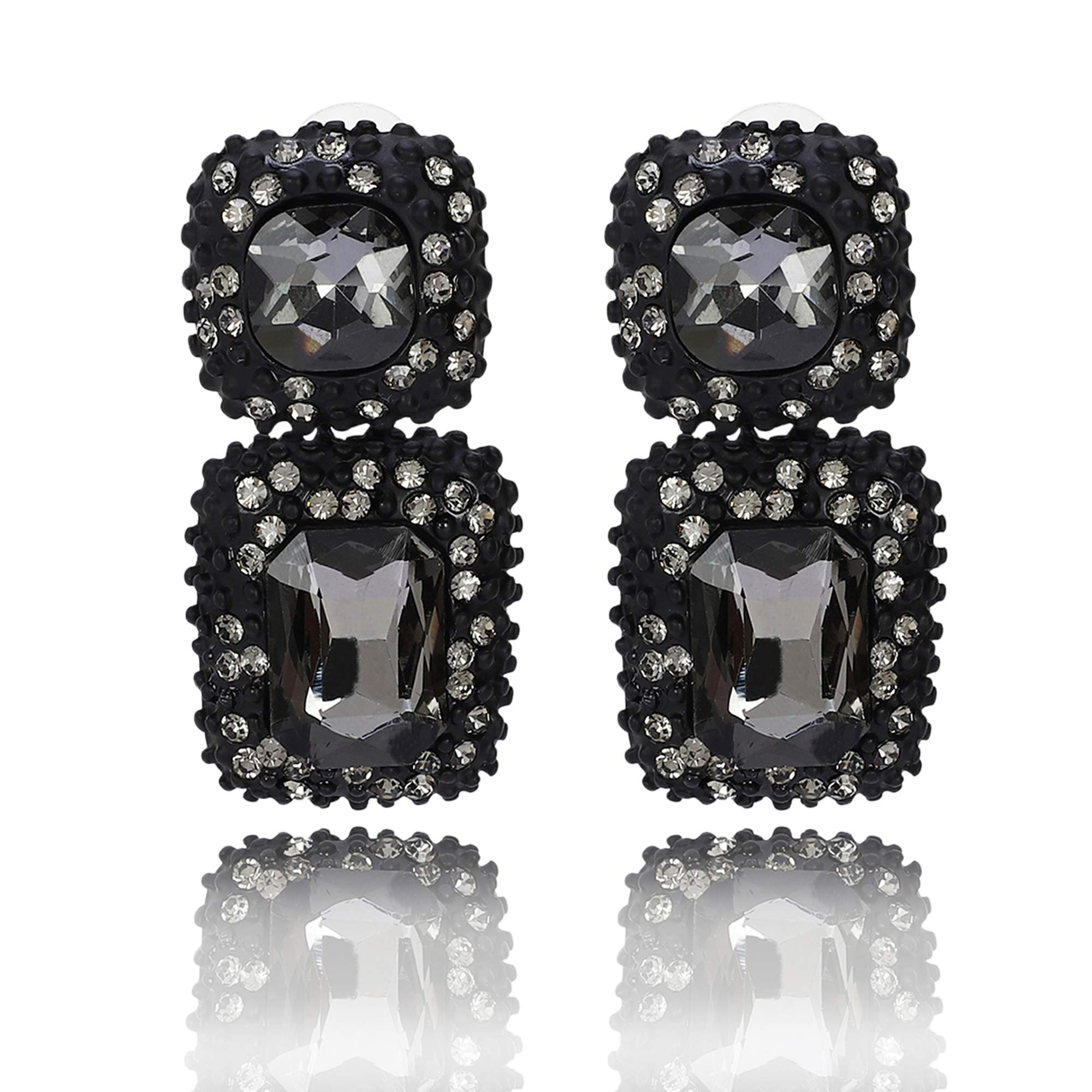 Shining Diva Fashion Latest Stylish Non Precious Base Metal Traditional Crystal Dangler Earrings for Women (Black, 11206er) (B085XHK898) Amazon Price History, Amazon Price Tracker