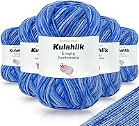 Vista 26 de 250g (5x50g) de hilo acrílico para crochet/tejido, hilo de gradiente de colores, 5 rollos de madejas, perfecto para cualquier proyecto de mini