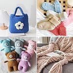 Knitting Yarn Chenille Yarn 6mm Soft Thick Plush Yarn Fluffy Velvet Yarn for Crocheting Knitting DIY Craft Making Blankets, Clothes,socks(80m)