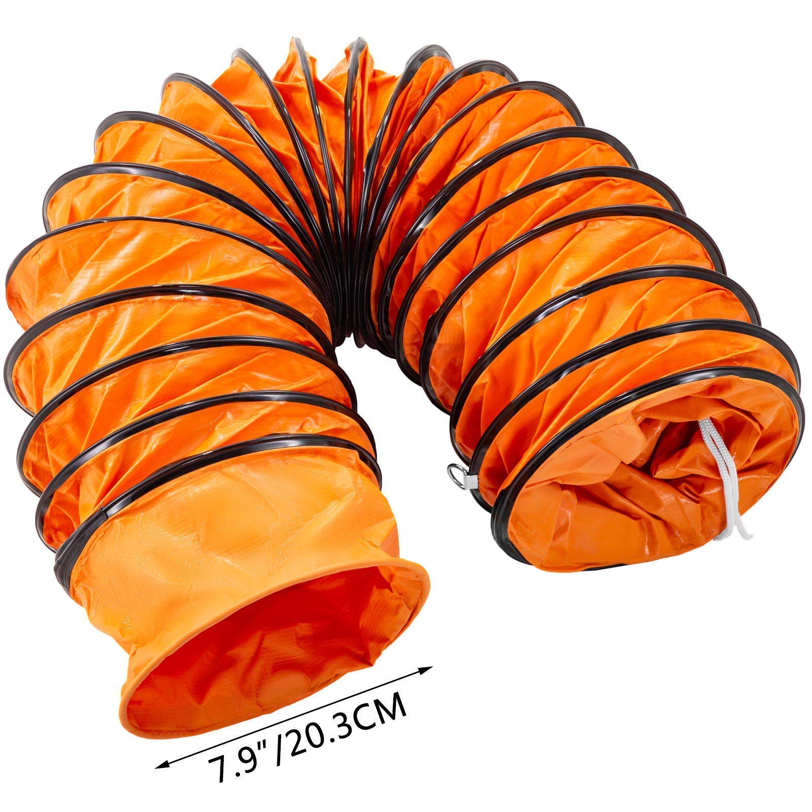 Condotto Flessibile di Estrazione Condotto Flessibile in PVC da 3 m (10 Piedi) Condotto Flessibile da 8 Pollici (20,3 cm) Condotto di Ventilazione Flessibile Condotto di Ventilazione flessibil