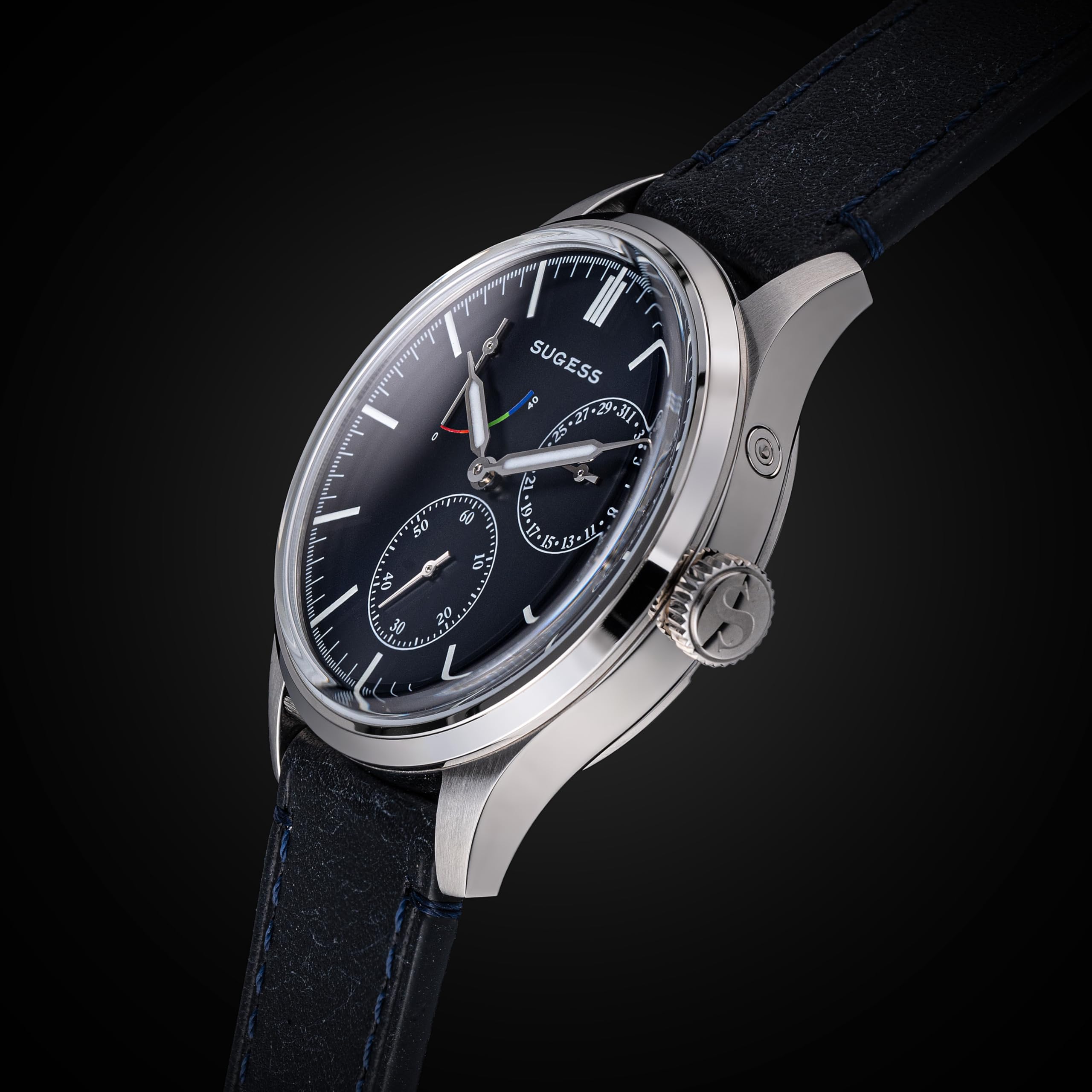 Sugess S458.SE.E Art Master Fashion automatische mechanische Herrenuhr aus gewölbtem Glas Möwe 1963