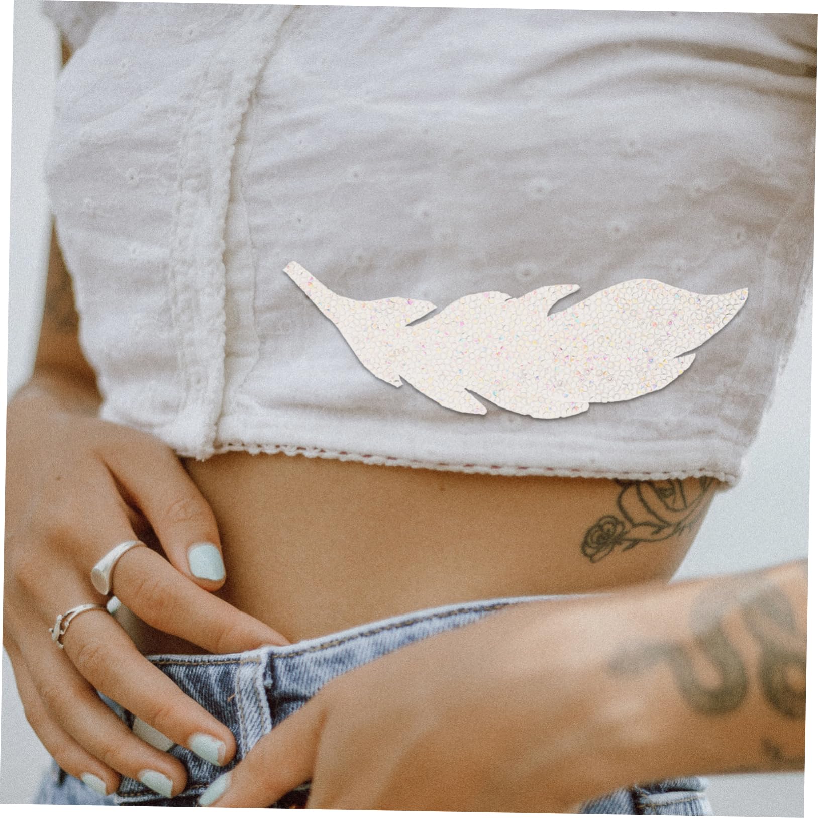 STOBOK 12paare Wasserfeste Stoffaufnäher Dekorative Kleidungspatches Mit Strass Für Jacken Hüte Und Taschen Fashion Zubehör