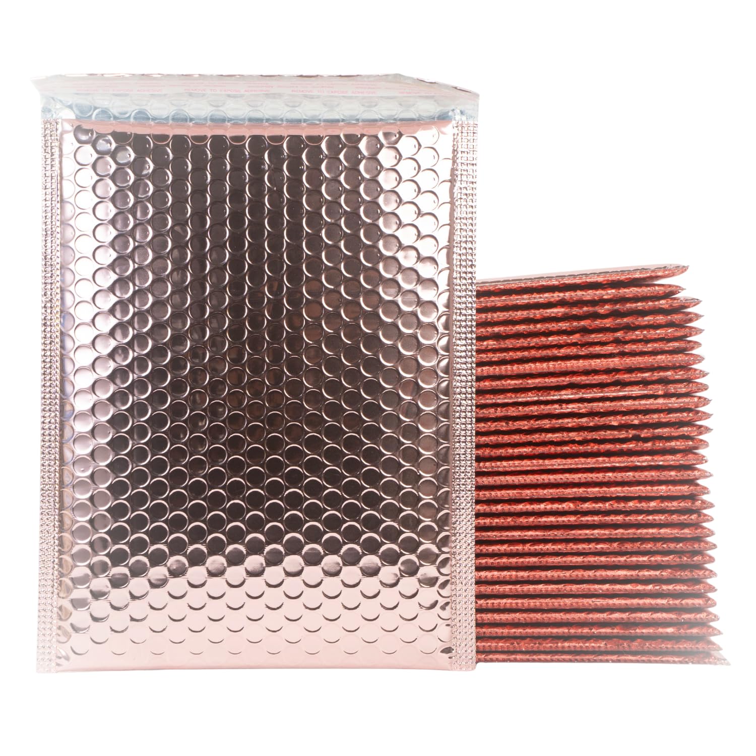 Luftpolster-Versandtaschen, selbstklebend, wasserdicht, reißfest, verdickt, blickdicht, gepolstert, 15,2 x 25,4 cm, Rotgold, 50 Stück, 15,2 x 25,4 cm, 50 Stück