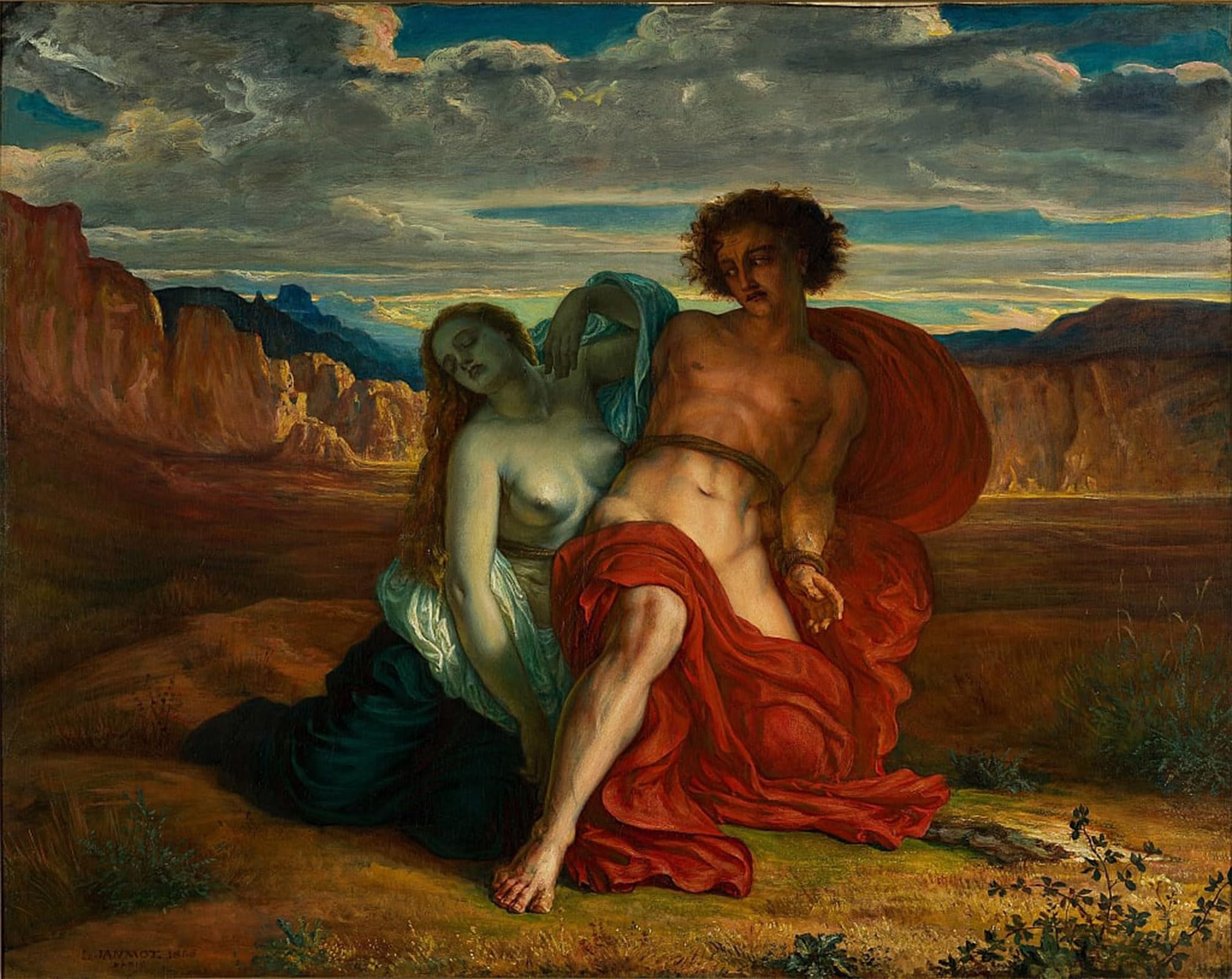 Murales decor en lienzo de Louis Janmot de 60x90cm para solucionar paredes vacías y sosas 5