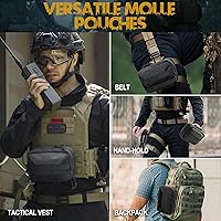 Vista 4 de OneTigris Tactical Molle Pouches,Large Admin Pouch Utility Tool Pouch, Multi-Purpose Molle Accessories Waist Belt Pouch Bag 8" x 5" x 2.5