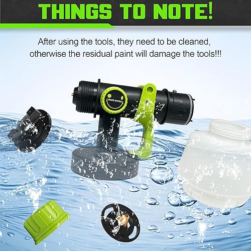 Miniatura 5 de Pulverizador de pintura para pintura de casa, 700 W de potencia de pintura y pulverizadores HVLP con 4 boquillas de cobre y 3 patrones de