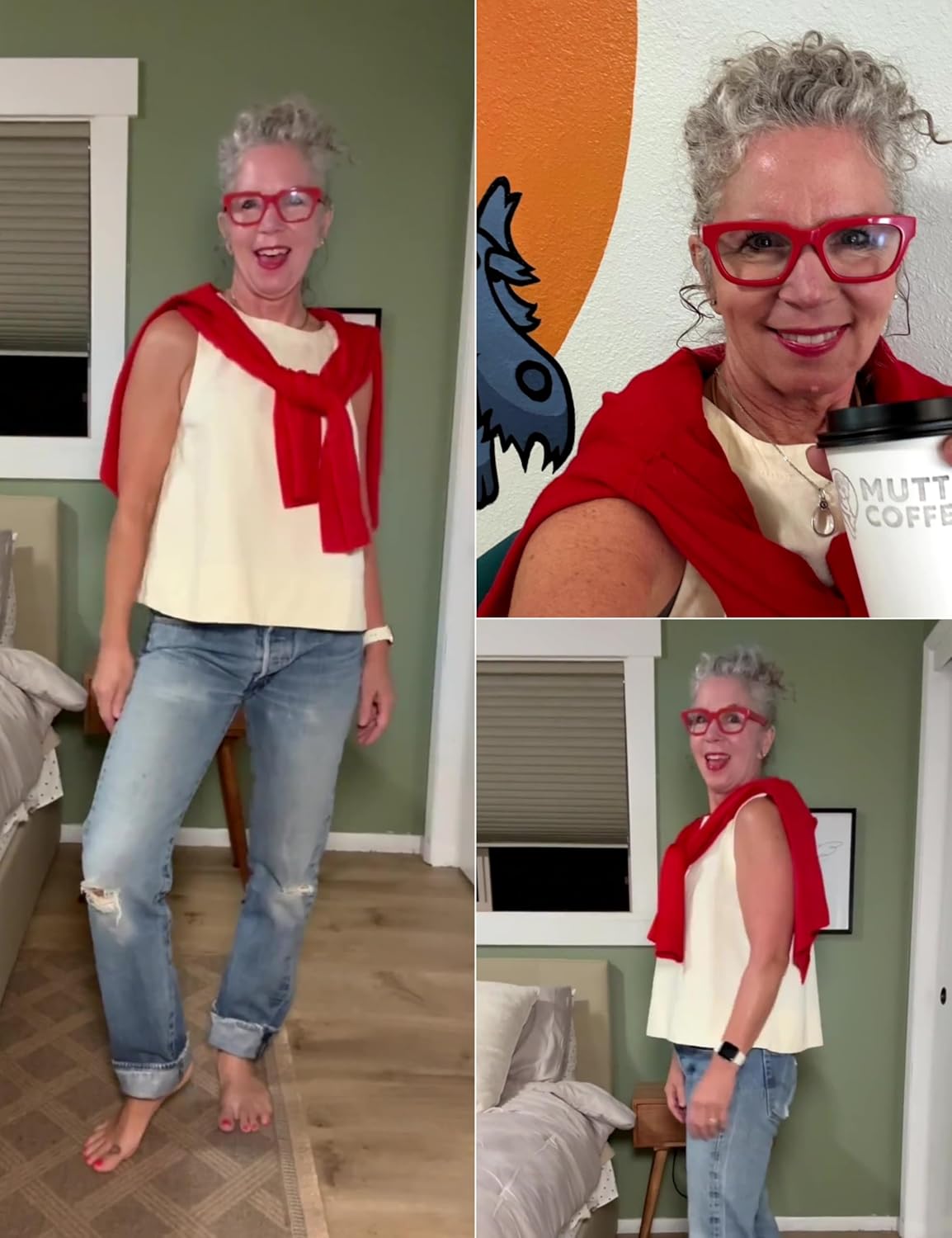 Xiaoxuemeng Womens Denim Top Y2K Sleeveless Jean Tank Tops for Women Crewneck Loose Fit Denim Tank Tops - Image 2