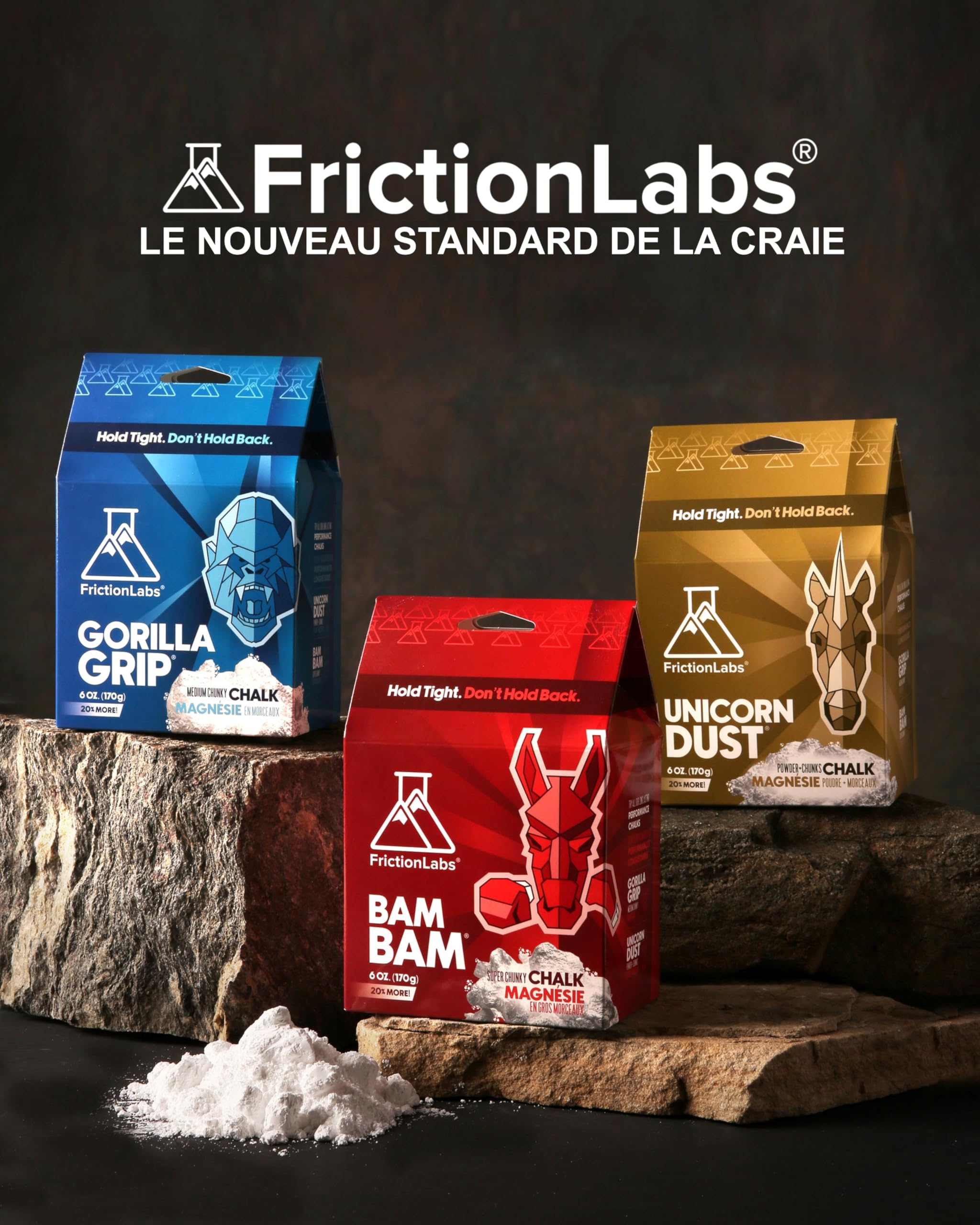 Friction Labs Craie de gym – Magic Ball, PRO Ball (sac à magnésie) ou disques | Craie d'escalade non toxique pour bloc, gymnastique et plus encore