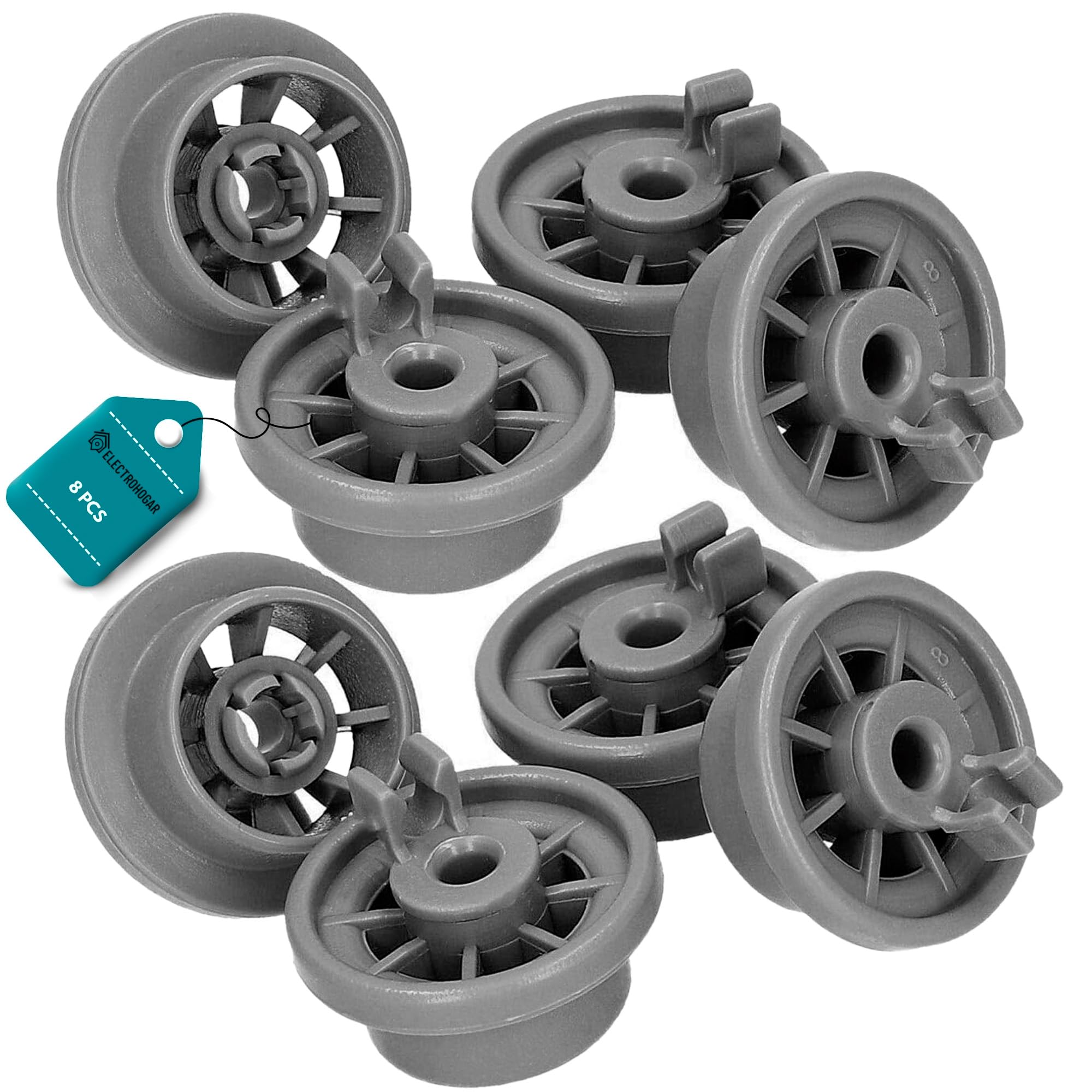 Ricambi Per Vassoio Lavastoviglie Set 8 Ruote Guide Per Cestello Inferiore Lavastoviglie Zanussi - Ricambio Cestello Scorrevole Ruote Di Ricambio - Foto 6