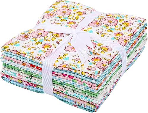 Vista 28 de Craftido -25 opciones: paquetes de tela de acolchado 100% algodón, 10 cuartos gruesos de 18 x 21 pulgadas, peso mediano de 5.2 onzas