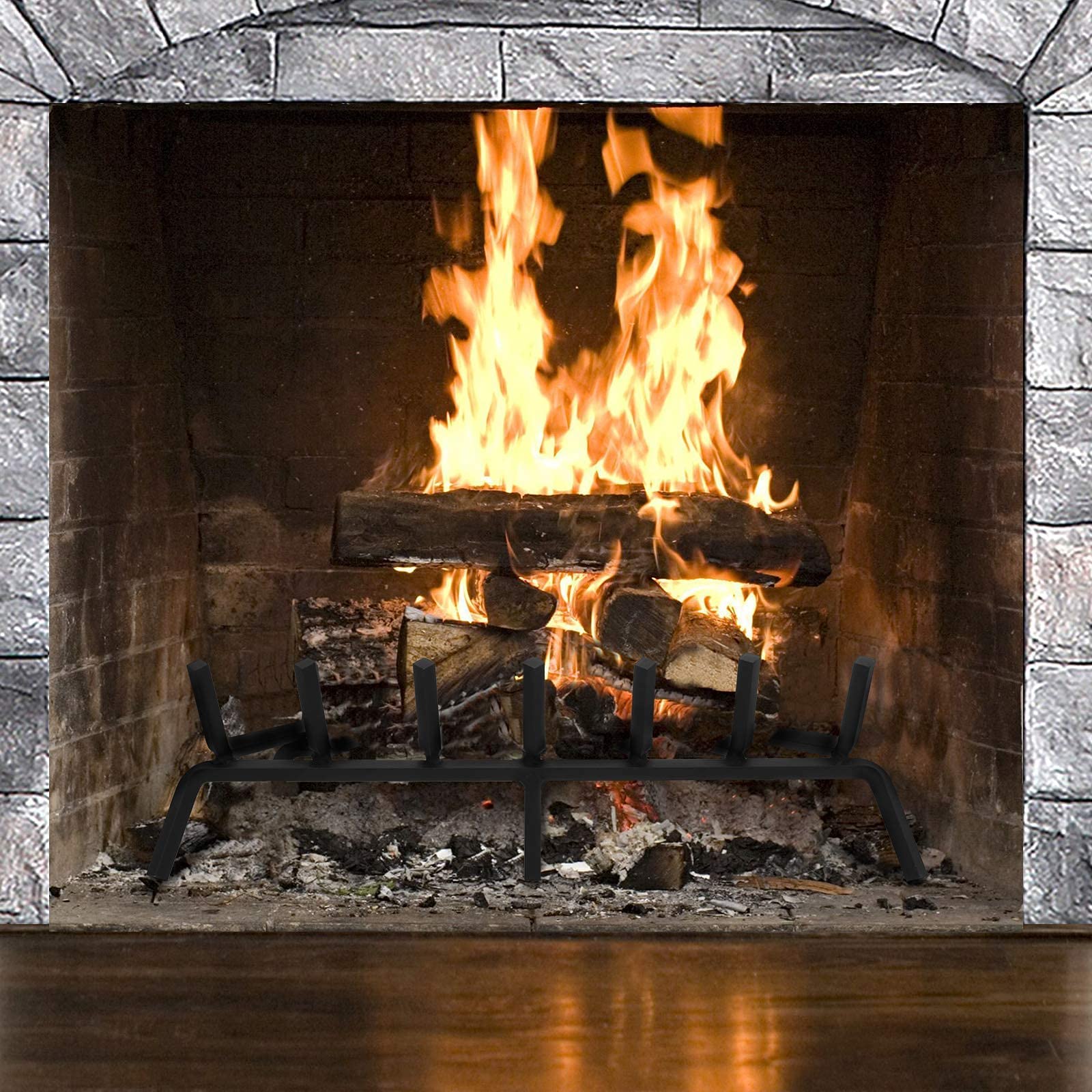 Buy Fireplace Grate 24 inch Heavy Duty Solid Steel Fireplace Log Holder