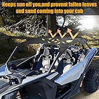 Vista 3 de MFC Cubierta de lona suave compatible con UTV Can-Am Maverick X3 2017-2024 2 puertas techo suave parasol