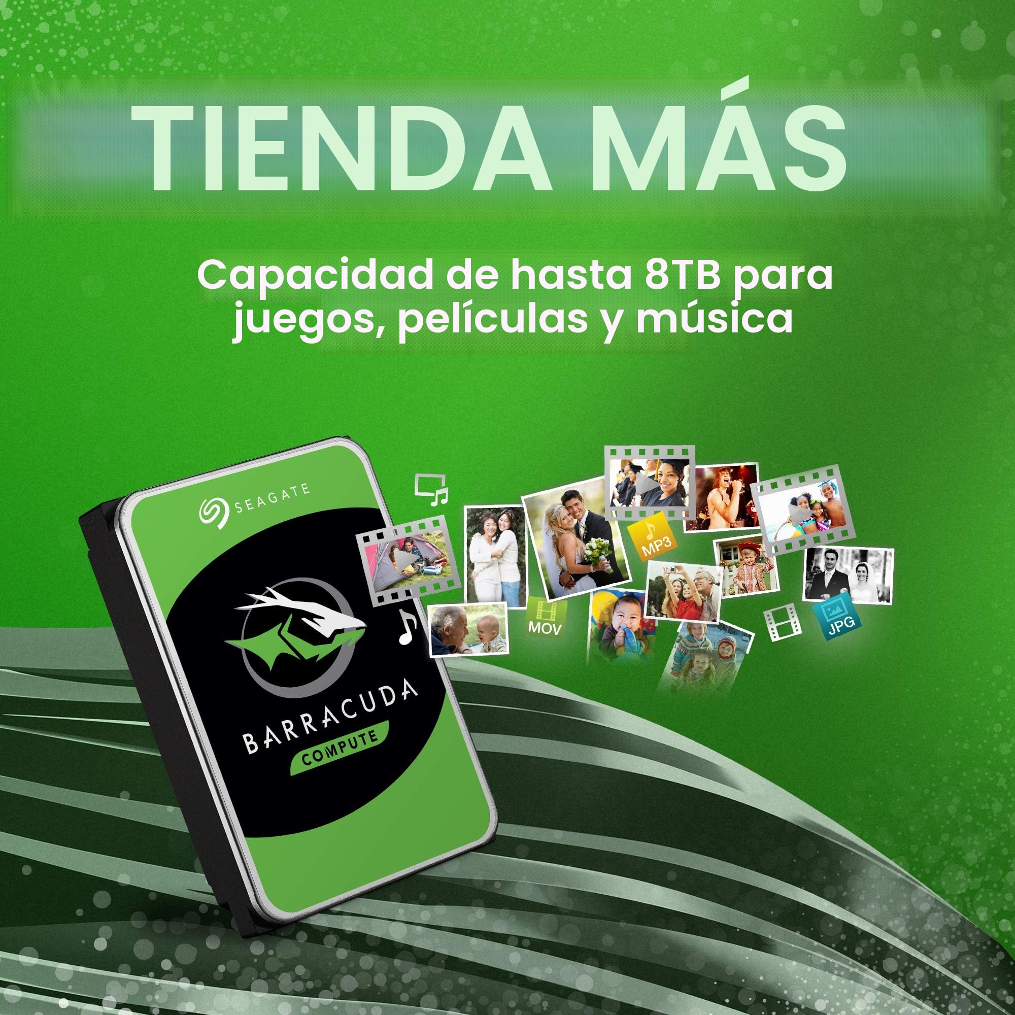 Seagate Technology 2000GB ST2000DM008 Barracuda - Unidad de Disco Duro Interna Tamaño Único, Plata