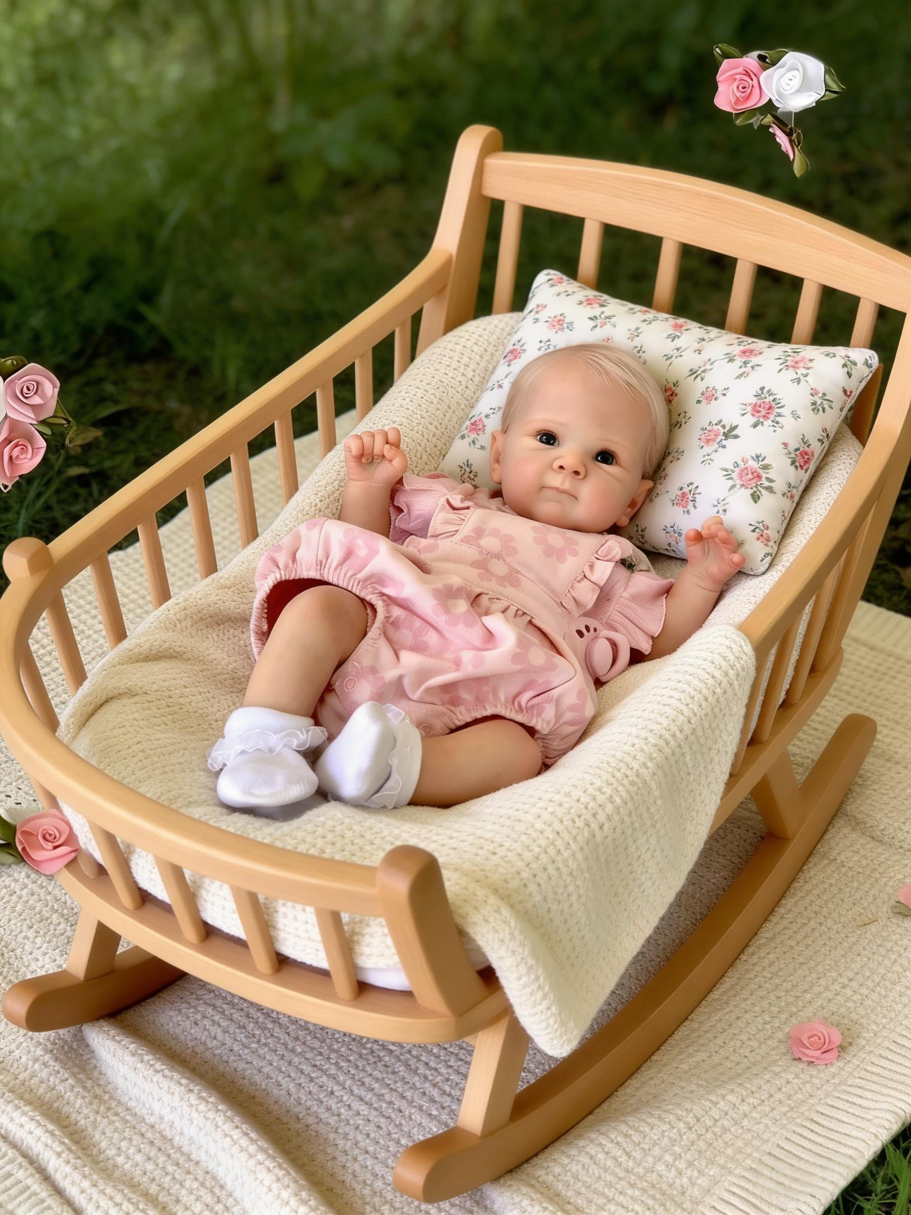 Anano Realistic Reborn Dolls Bettie, 18 inch Full Body Vinyl Girl Realistic Newborn Baby Toddler Doll Like a Lifelike Baby Real Life Baby Doll for Kids Ages 3+
