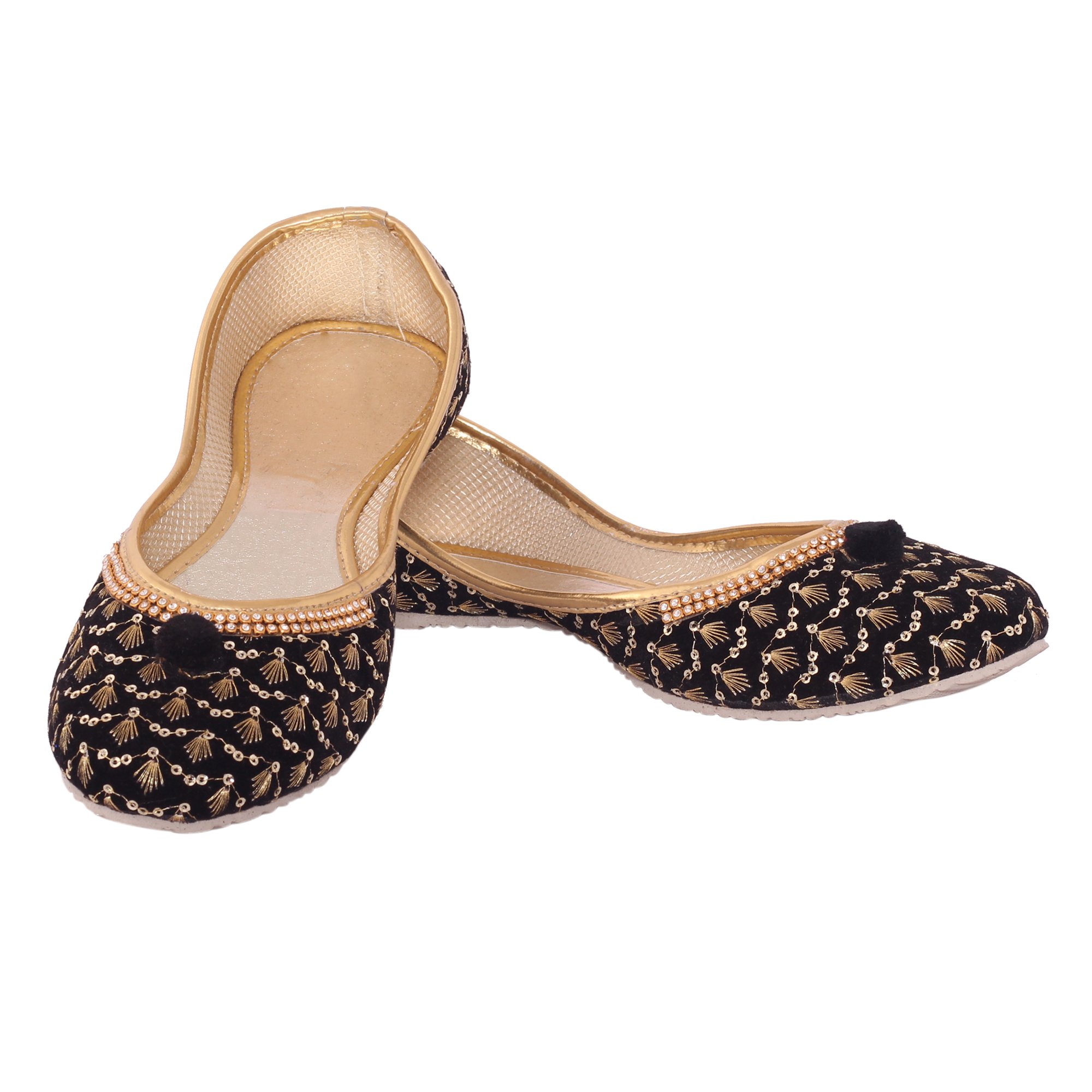 Flats Traditional Ethnic Wedding Punjabi Jutti Mojari for Women Girls-image-40