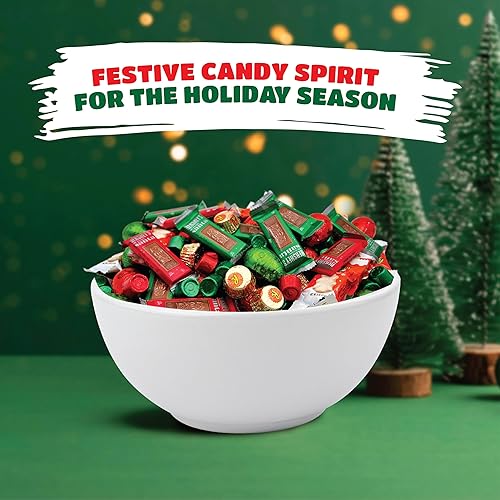 Miniatura 2 de Surtido de dulces de Navidad, delicias populares de chocolate con leche, envueltas individualmente, paquete a granel de 2 libras, (alrededor de 100