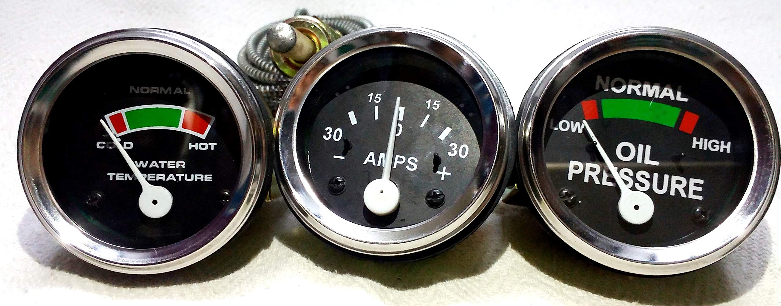 Massey Ferguson Gauge Set Oil Pressure Temp Fuel MF 35,50,65,135,150