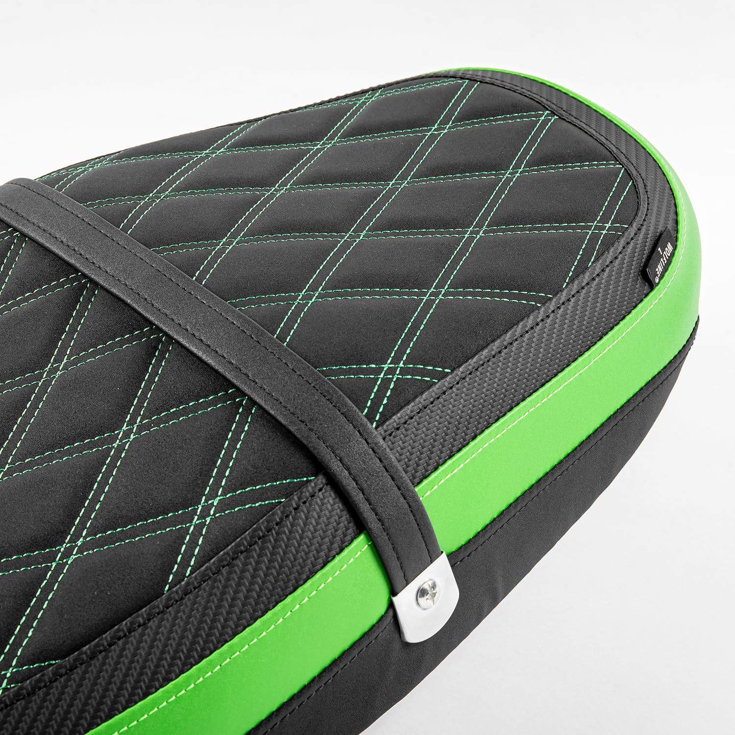 Motorcycle Complete Seat Cushion Pad Low-Profile Fit for Z900RS 2018-2025 Passenger Driver One-Piece Pillion Pressure Relief, Green
