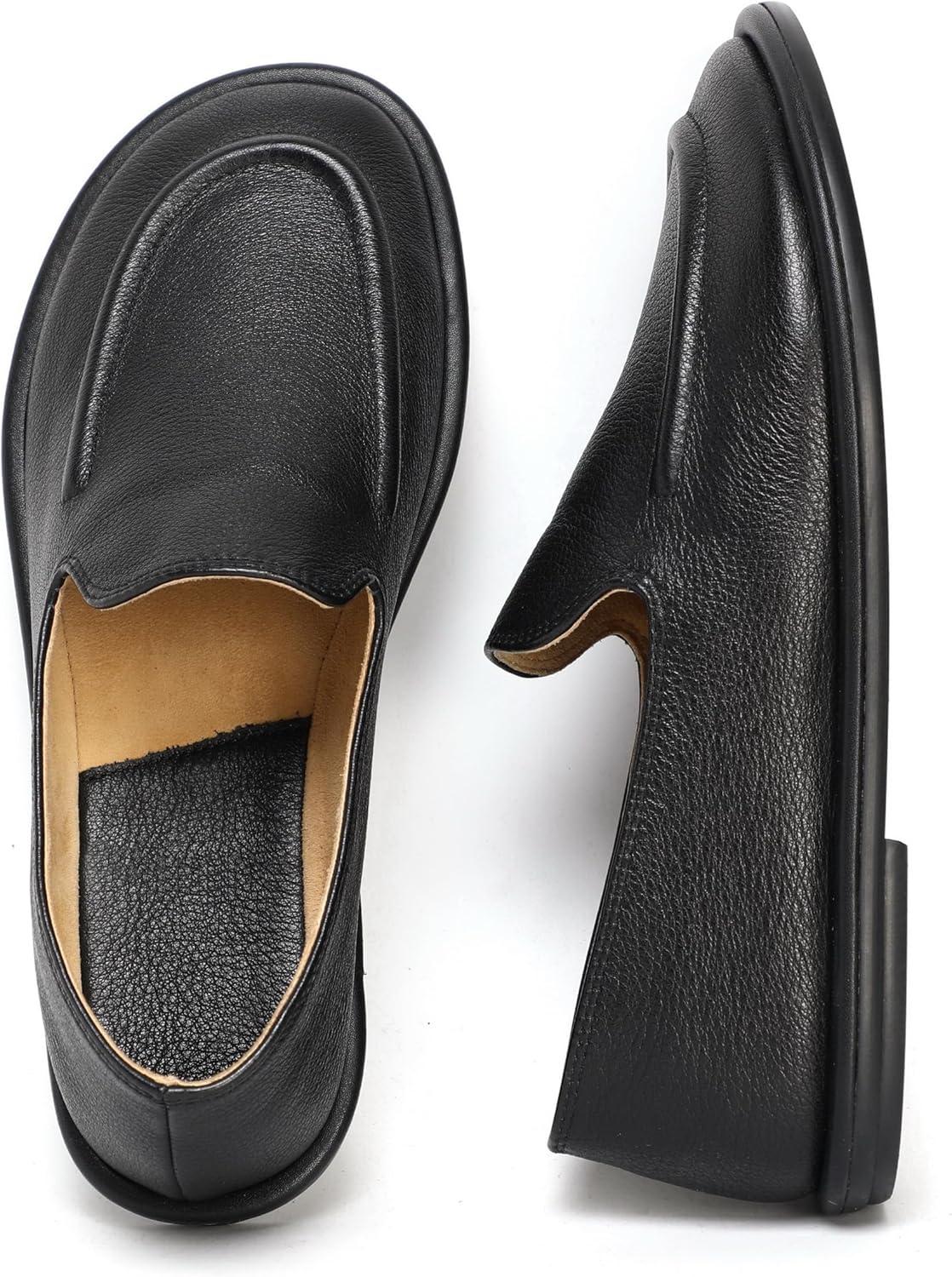Loafers Women Comfort - Slip-On Leather Design