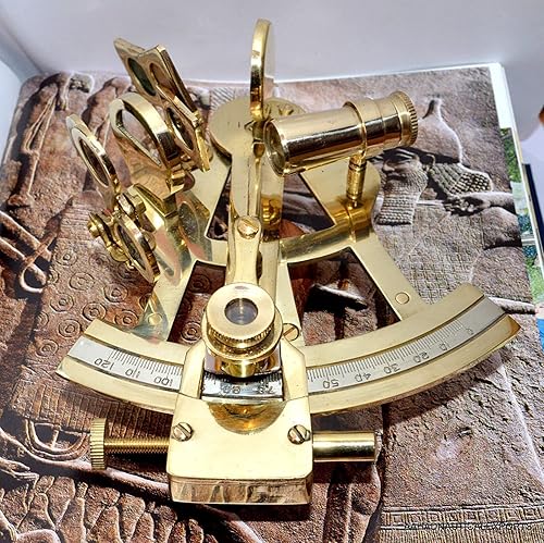 Miniatura 3 de Humaira Nautical 4 "latón macizo sextante náutico instrumento de trabajo astrolabios barcos regalo marítimo