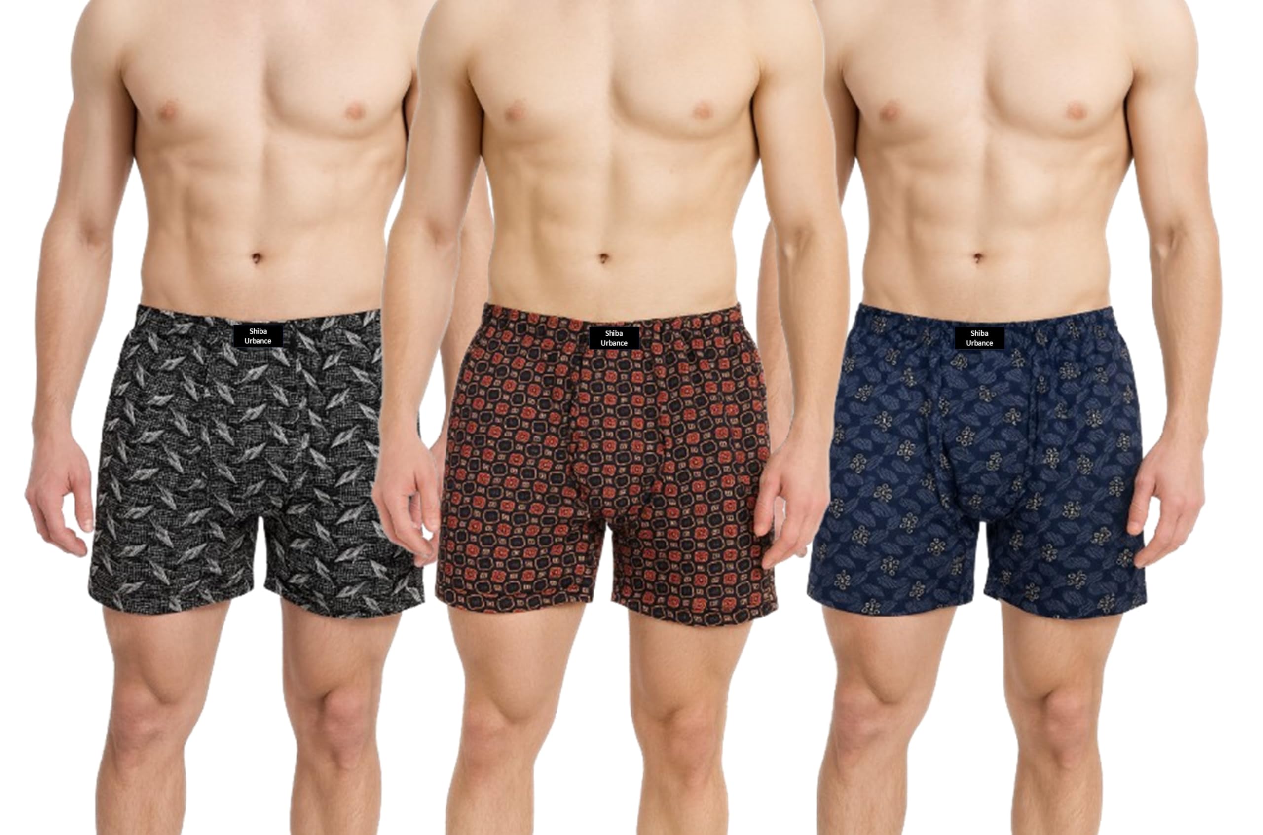 shiba Urbance Men’s Pure Cotton Printed Boxer Long Trunks Solid Boxer Brief with Ultrasoft Waistband | Relaxed Fit Innerwear for Men | Prints & Colors May Vary-picture-20