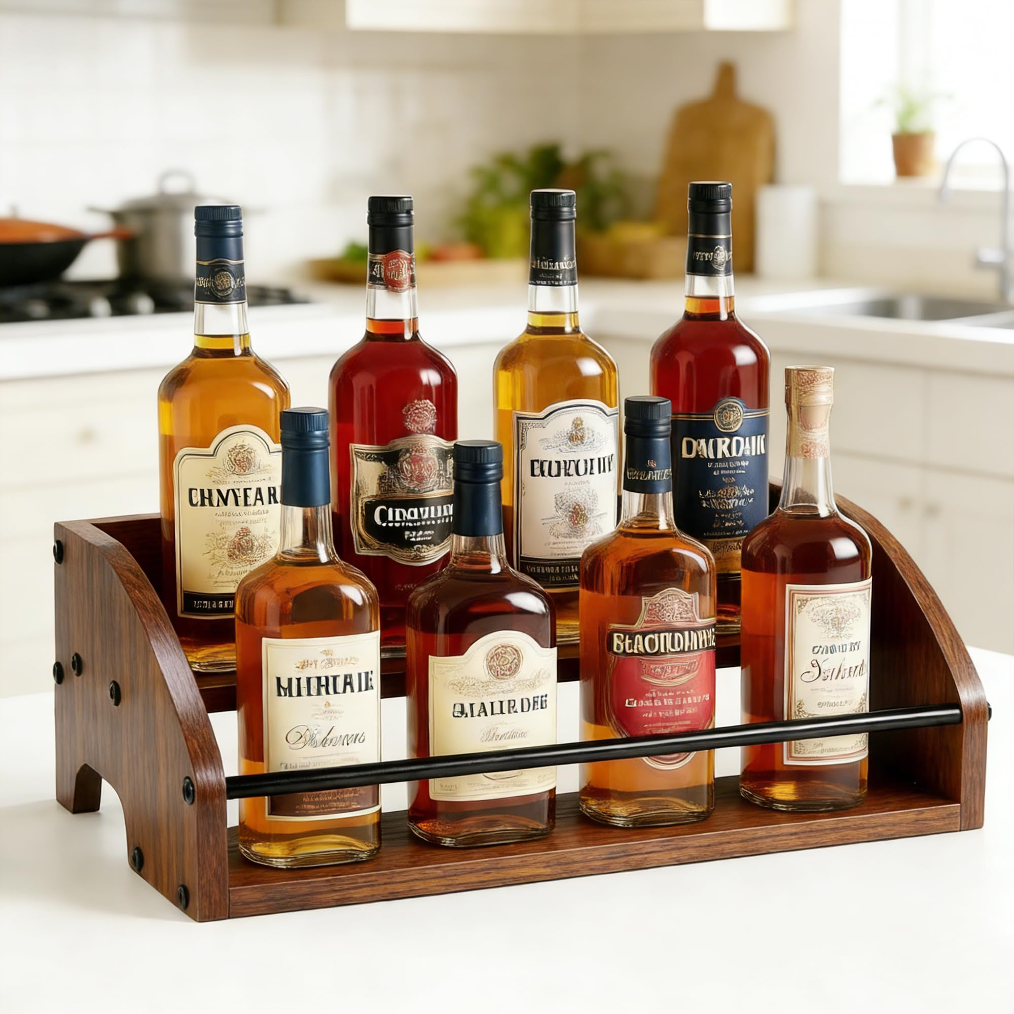 Rustic Wooden Countertop Organizer