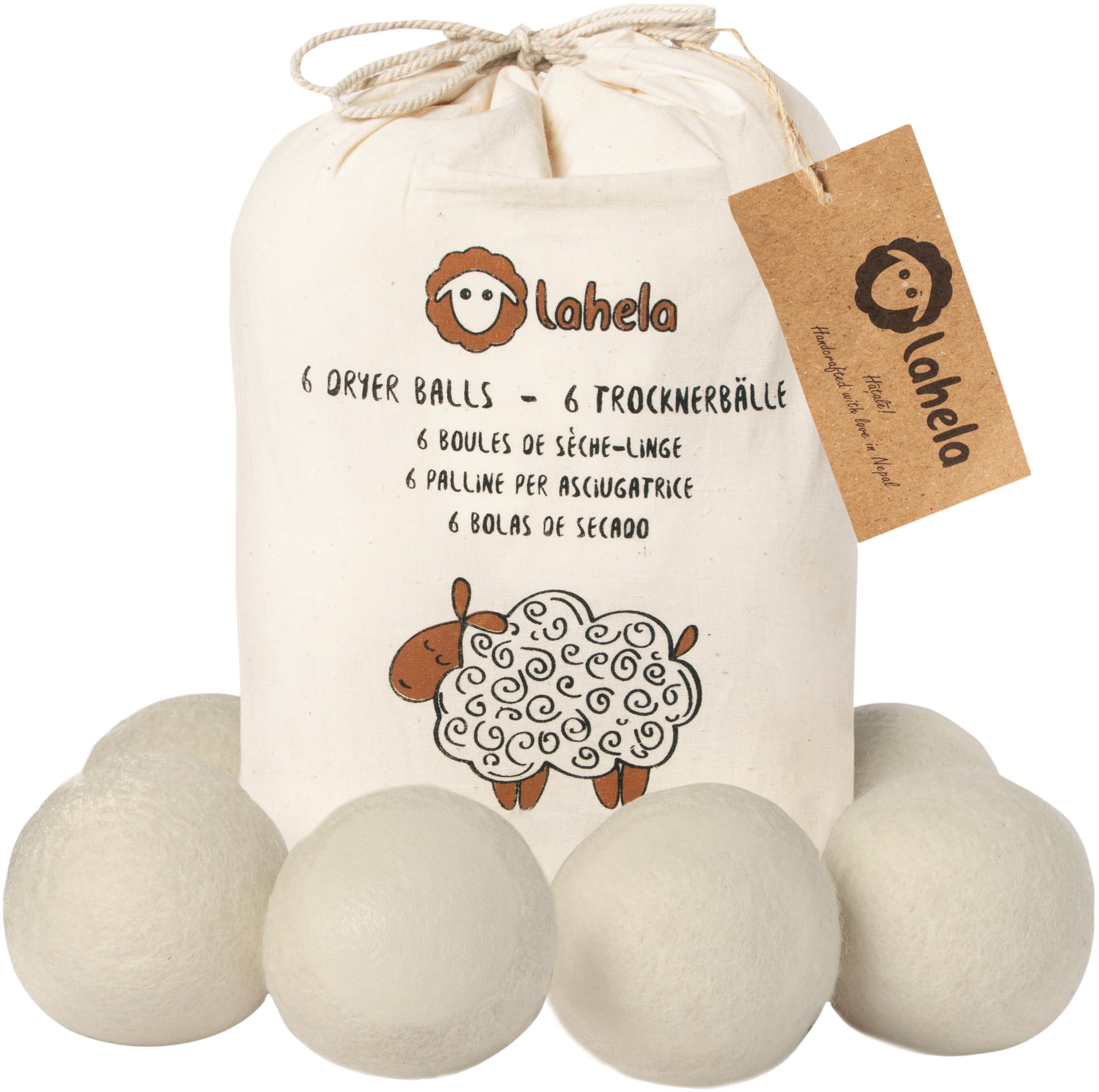 Essentials. 6 bolas XXL para secadora. Colada suave y ahorro energético. Alternativa ecológica al suavizante para secar ropa.