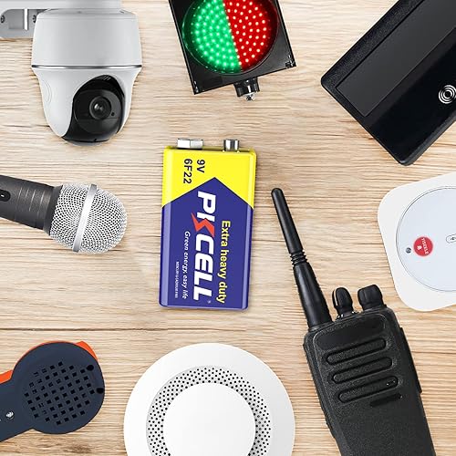 Miniatura 7 de PKCELL Batería 9V 6F22 Mn1604 para detectores de humo (5 piezas)