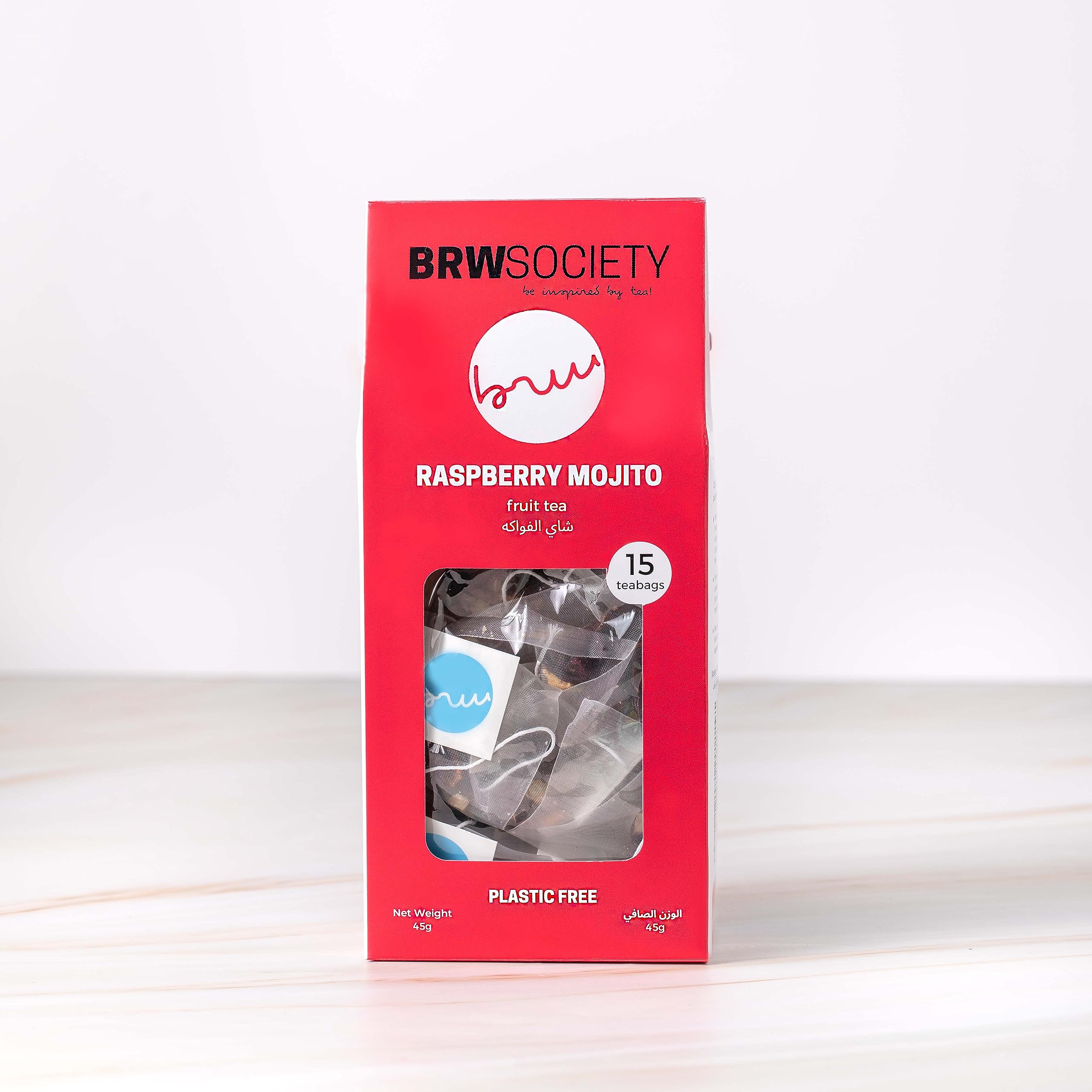 BRW Society Raspberry Mojito Fruit Tea - 15 Teabags (45g)