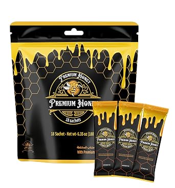 Premium Natural Pure Honey with Jelly Bee Pollen Pack of 24