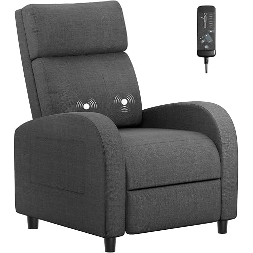Homall Recliner Chair, Recliner Sofa Fabric for Adults Dark Grey Recliners