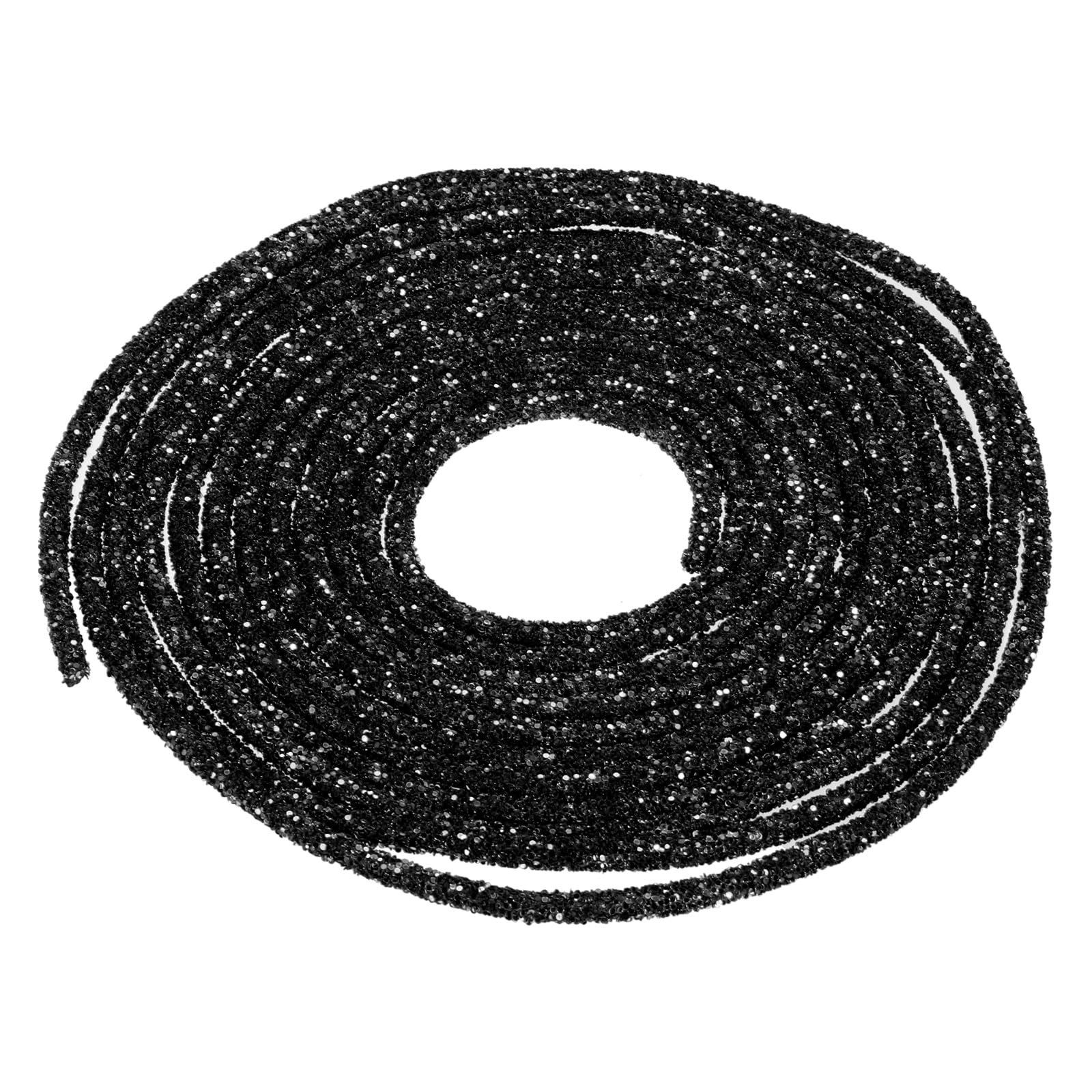 sourcing map 5 Yard 6mm 0.24 inch Glitter Sequins Rope Sequins Rhinestone Tube Cord for DIY Wedding Dresses Costume Clothing Shoes Jewelry Accessory Clear White — view 158