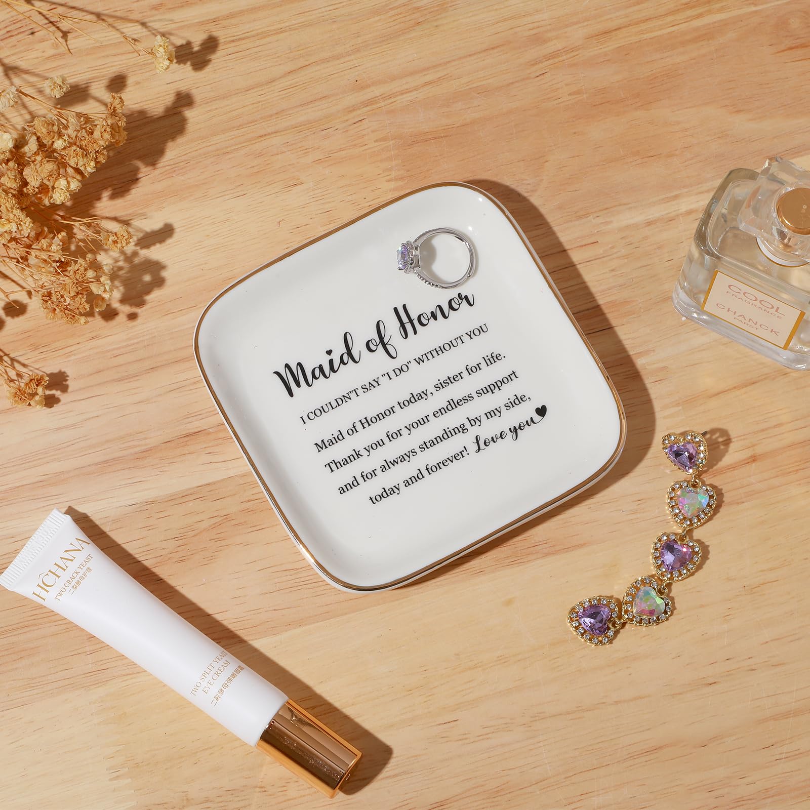 Titanape Bridesmaid and Maid of Honor Gifts - Trinket Dish for Wedding Bachelorette, Bridal Shower, and Proposal - Image 2
