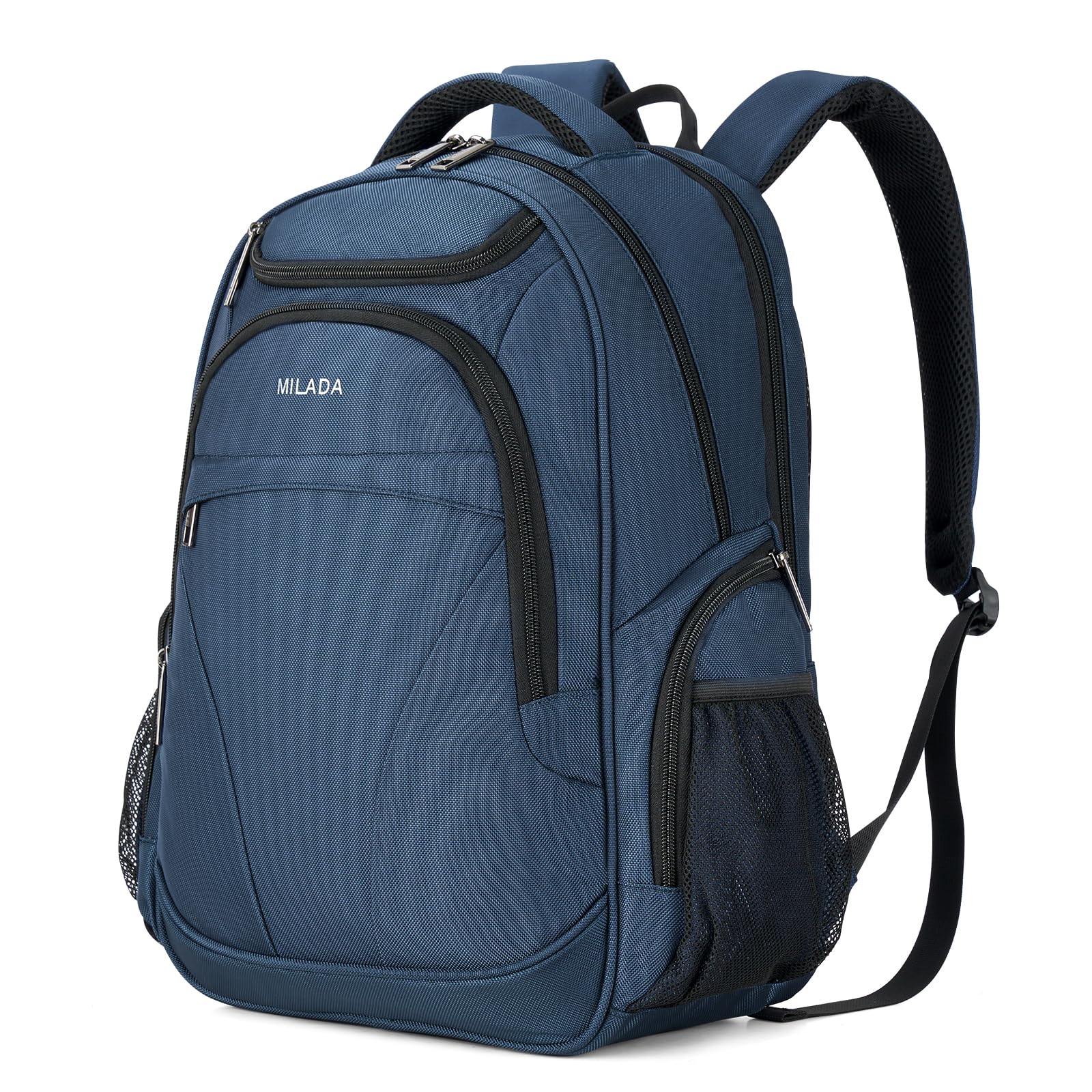 MILADA Travel Backpack For Men Laptop Backpack Women Business Carry On Backpack Airline Approved Fits 16.5 Inch Laptop Bag Work Backpack, Blue