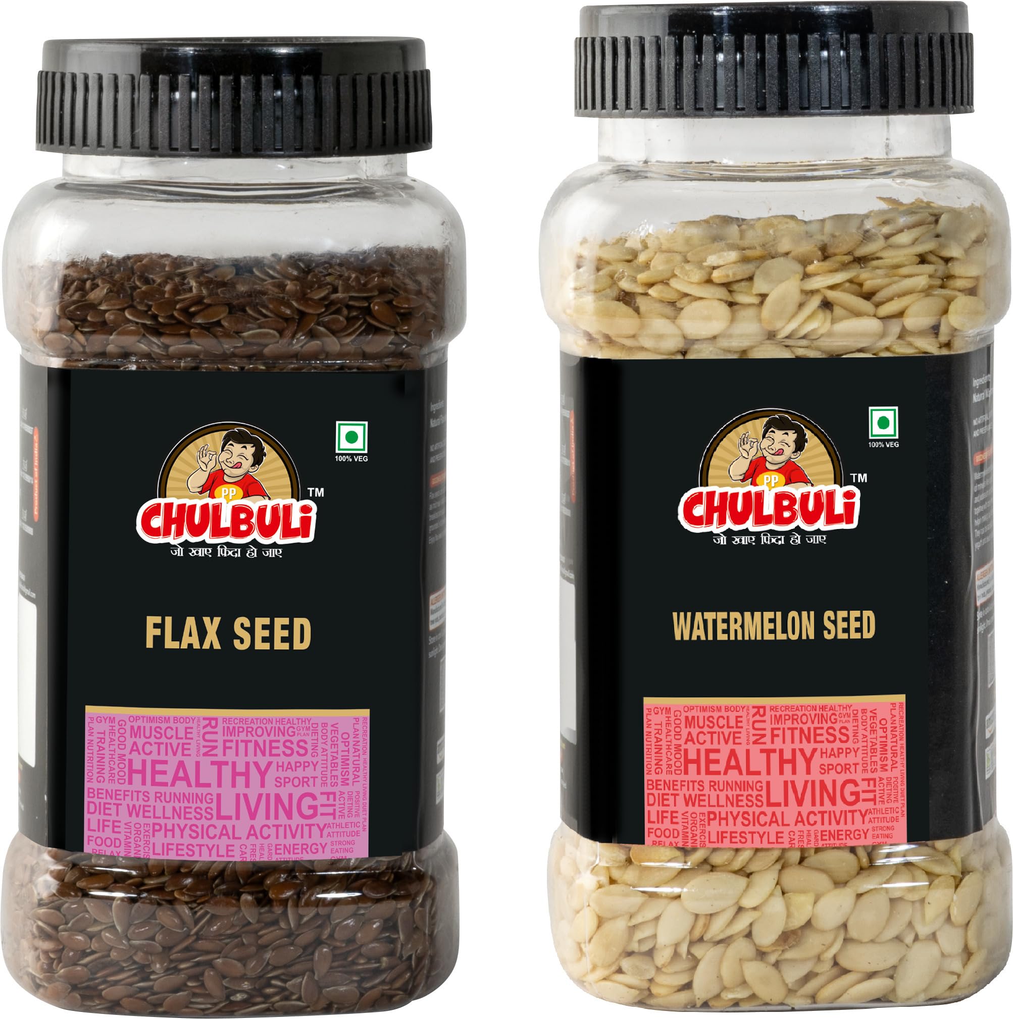 PP Chulbuli Flax Seed Combo - 200g | Flax Seeds For Snacking, Smoothies, Baking & Cooking Use | Plant Protein Fiber Rich Seed Mix Gluten Free Vegan Diet Friendly Daily Food Ingredient Pack 2
