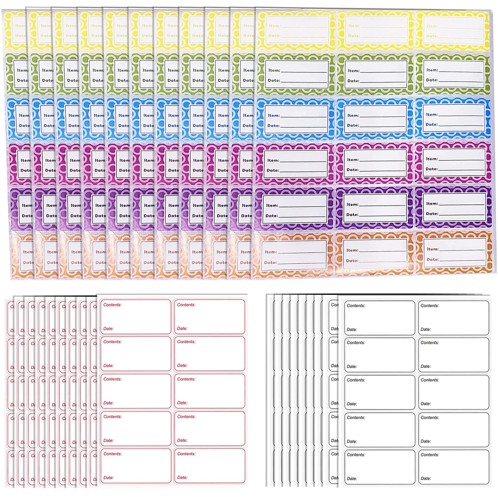 Buy 380pcs Reusable Freezer Labels Easy Peel Off,Removable Food Labels