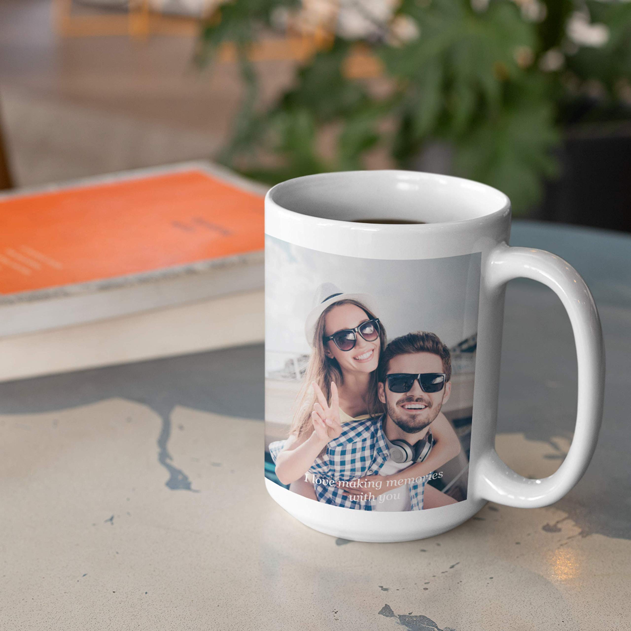 Amazon.com: Custom Photo Coffee Mugs, 15 oz. w/Picture, Text, Name on Coffee  Mugs, Personalized Gifts, Ceramic Custom Mug, Great Photo Gifts for Mom,  Dad and Office, Christmas, Taza Personalizadas : Home &