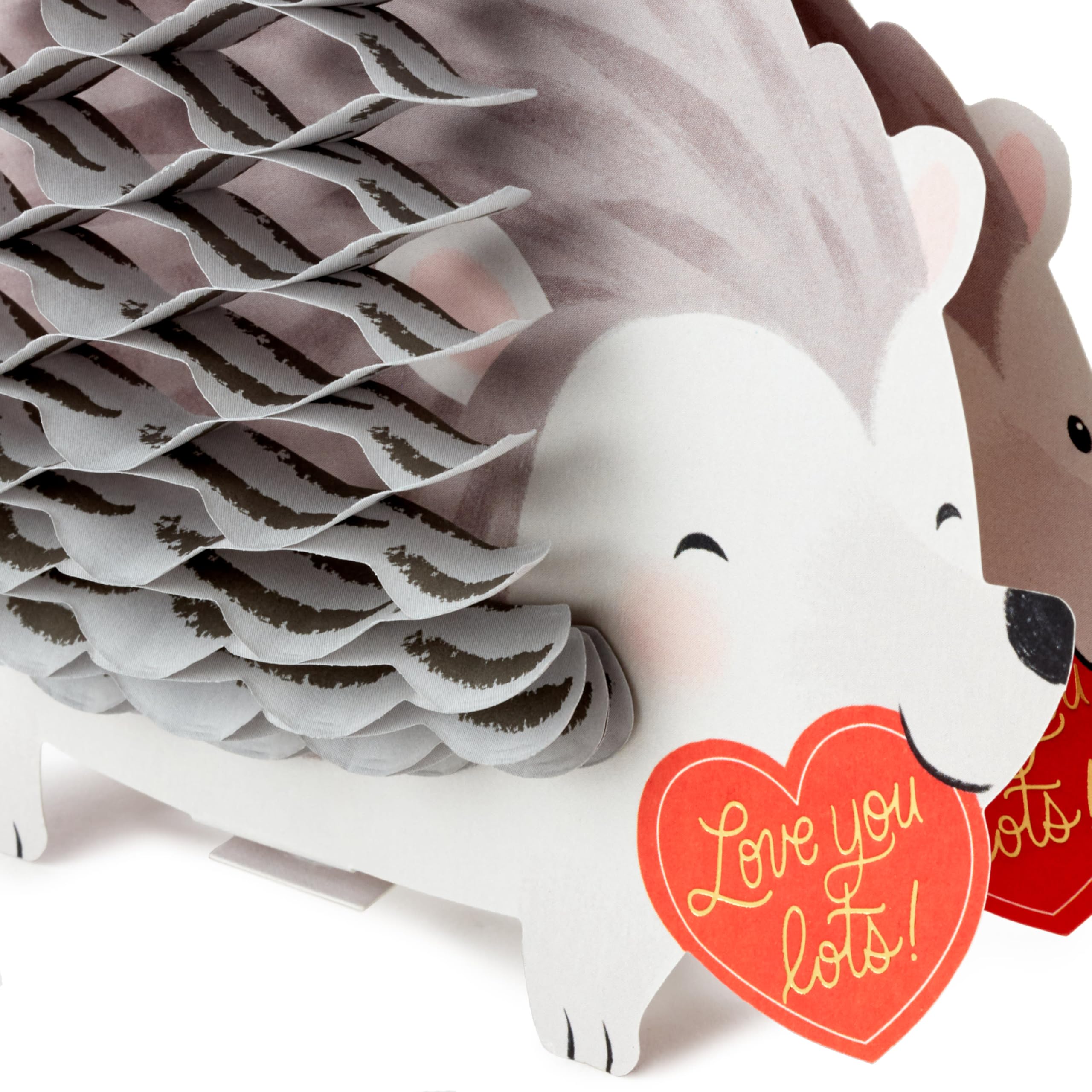 Hallmark Valentines Day Pop Up Card Honeycomb Hedgehog Paper Wonder 3D Card — view 5