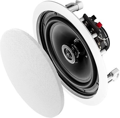 OSD Audio ACE500 bocinas para techo, de 5.25pulgadas, 75W, la rejilla se pude pintar, de color blanco, 1 par ICE800 Regular