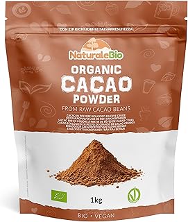 Organic Cacao Powder 1 Kg. Peruvian, Natural and Pure. Made in Peru from The Theobroma Cacao Plant. Produced from Raw Cacao Beans. Source of Magnesium, Manganese and Phosphorus.