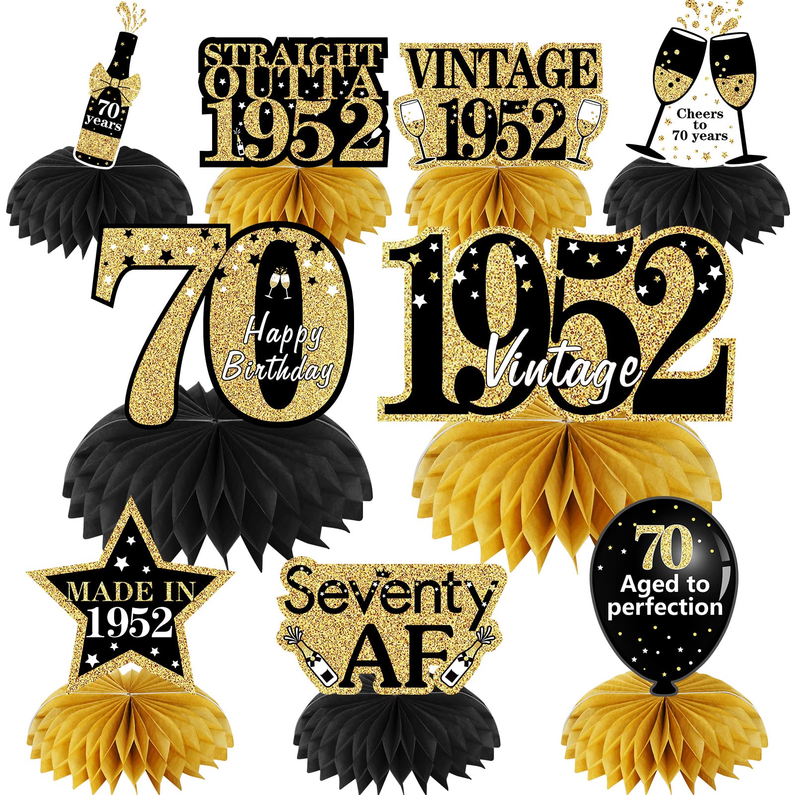 Buy 9 Pcs 70th Birthday Decorations Centerpieces for Women