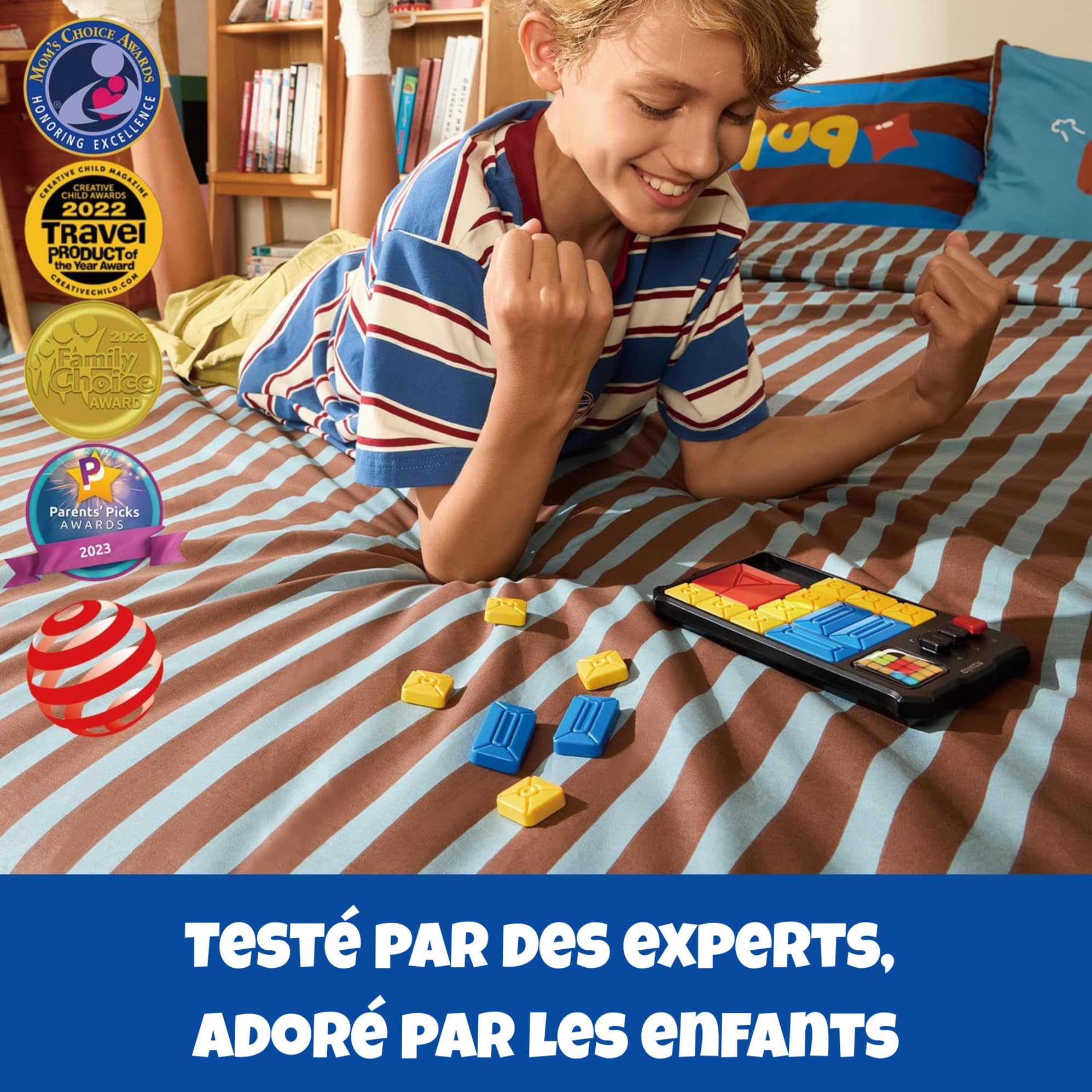 GiiKER Super Slide Puzzle Games, Plus de 500 défis Originaux, Casse-tête, Jouets pour Enfants et Adolescents, Jeux de Voyage, Cadeaux d'anniversaire, activités pour Les Voyages en Voiture