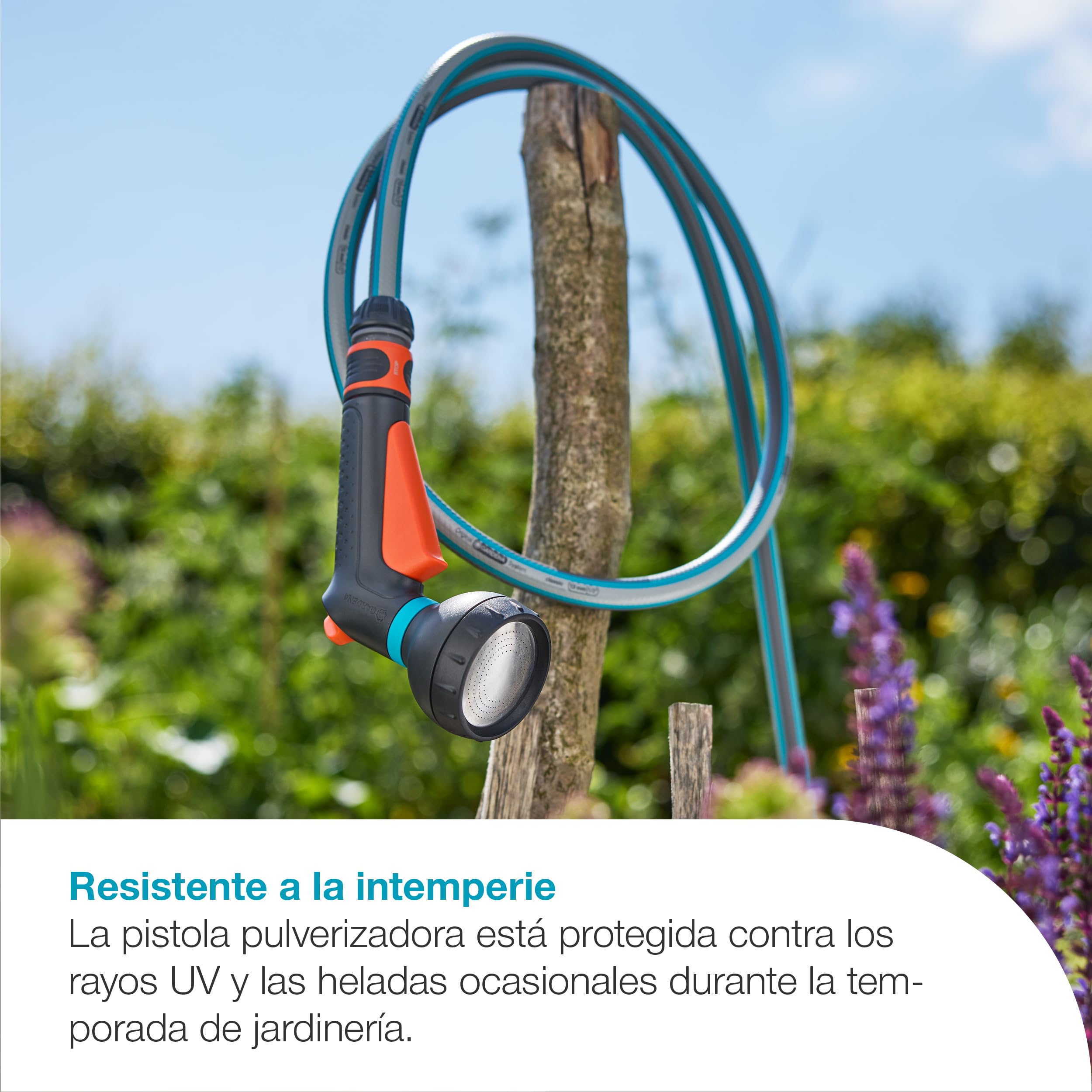 Gardena Pulverizadores y boquillas de riego clásicos: pulverizador de manguera de jardín, patrón de pulverización suave para riego de plantas, fabricado en Alemania, diseñado para durar, el gatillo de