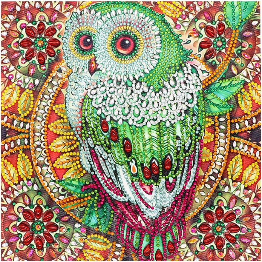 Hibah Diamond Painting Kits, Owl Diamond Art 5D Diamond Painting Kit for Adults Diamond Rhinestone Gem Art Painting (Owl 2)