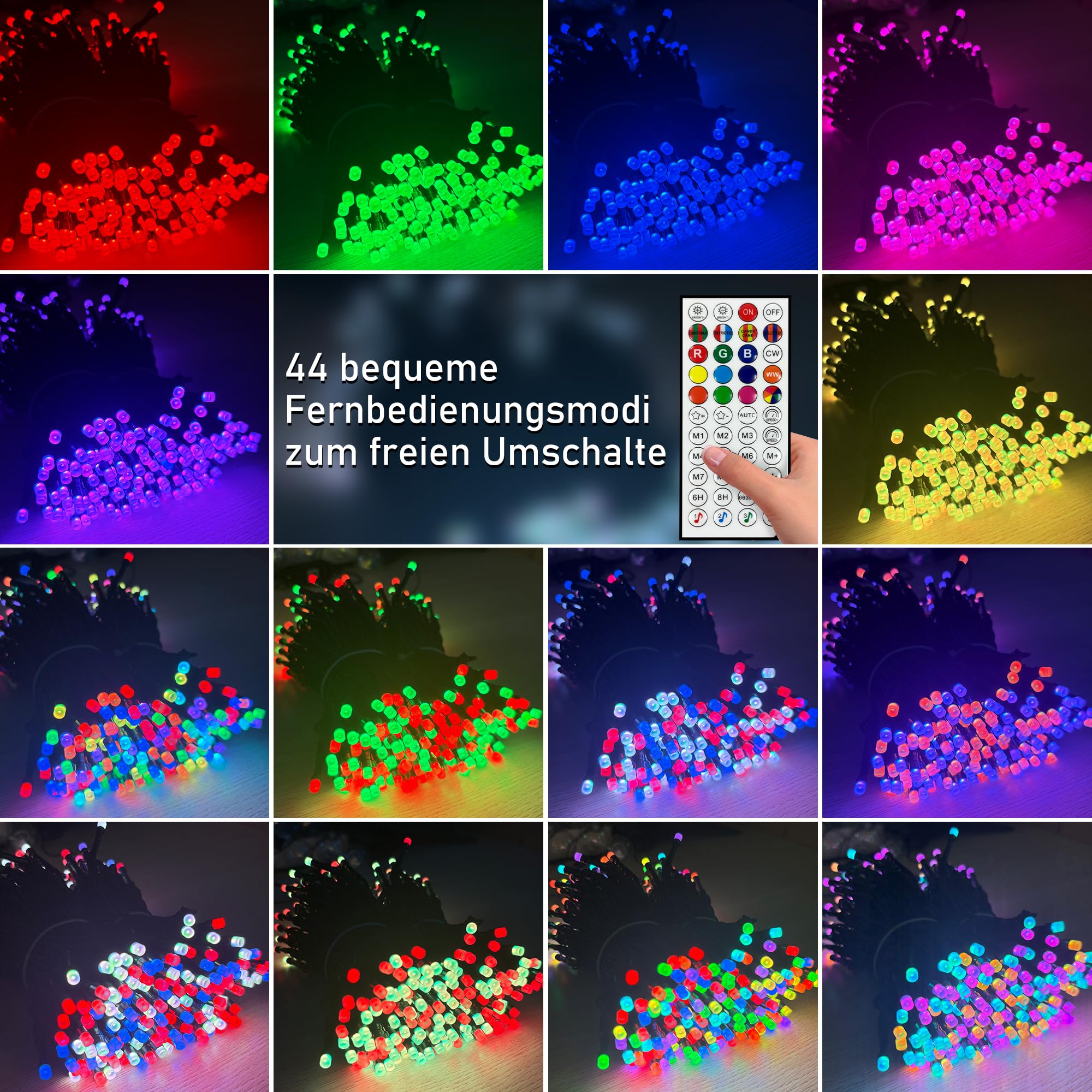HeiPard Smart RGB LED Lichterkette 20 m, 200 LED Farbwechsel Strings mit App & Fernbedienung, Innen & Außen IP44, Sprach- & Musiksteuerung für Weihnachten, Party & Deko