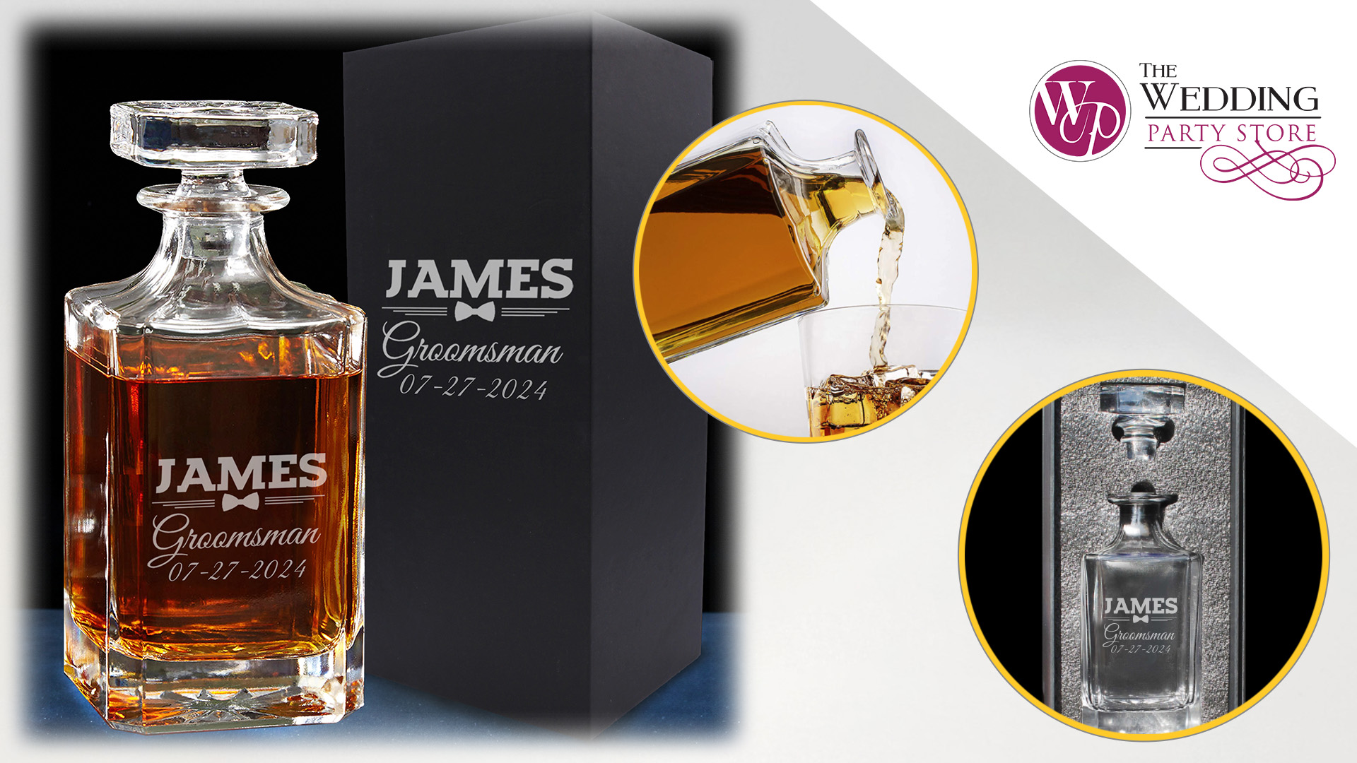 Unique Decanter Set With Custom Logo Branded