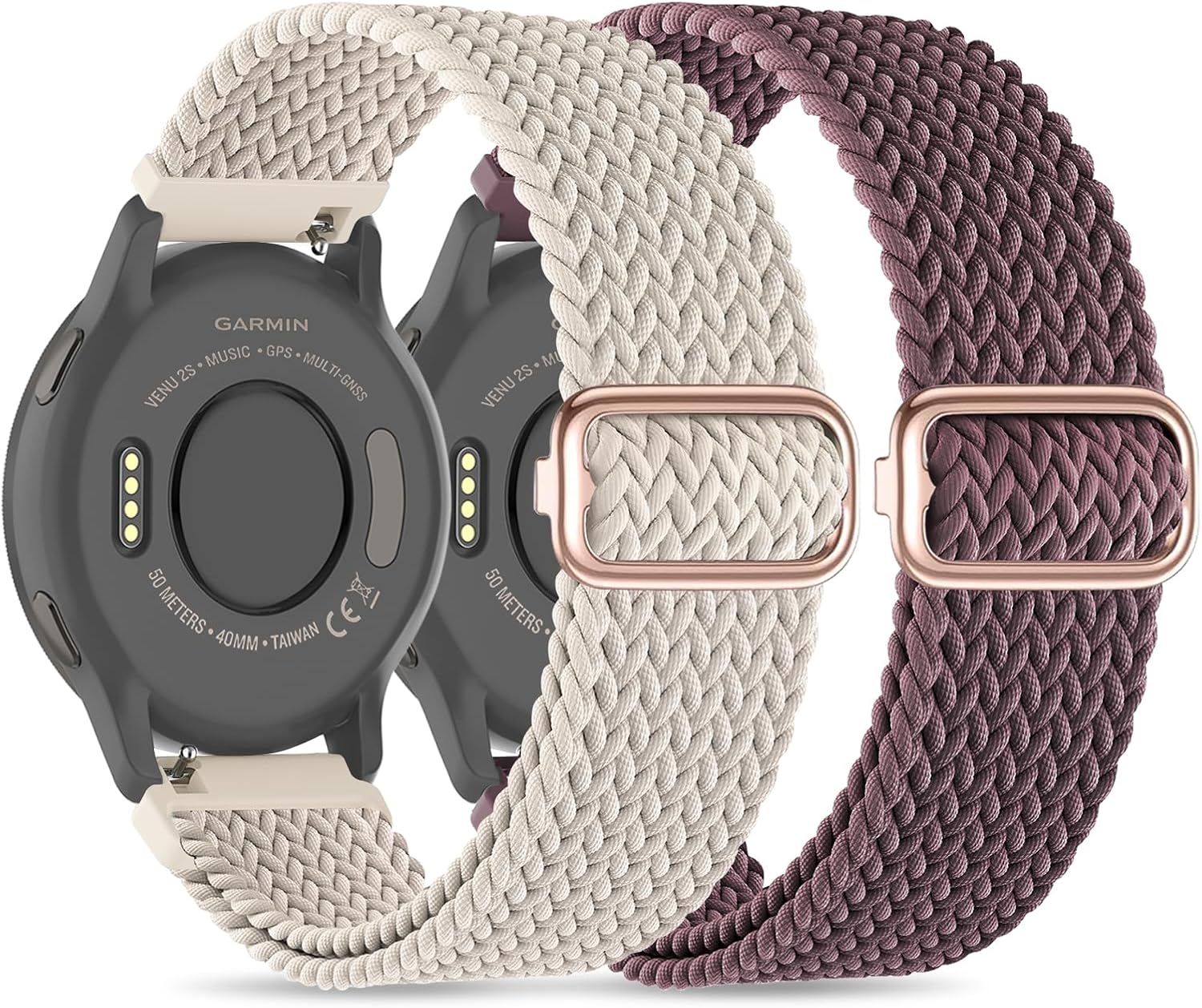 Folavii 18mm Braided Stretchy Nylon Watch Bands Compatible