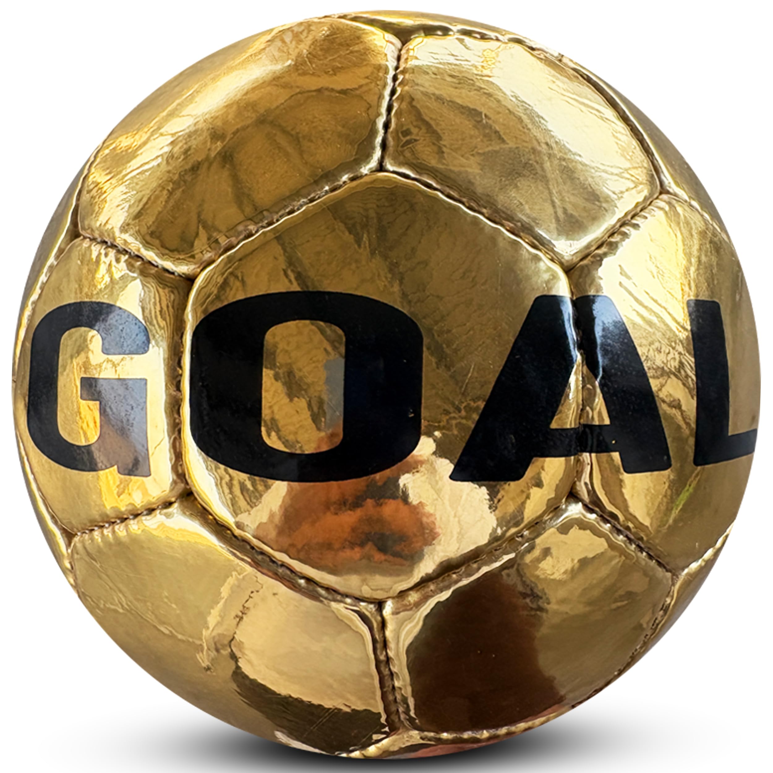 UG Sports Hand Stitched Football for Youth and Adult | Suitable for Hard Ground Without Grass, Training | Match | Professional Soccer PU Classic Golden Football Size-5-image-36