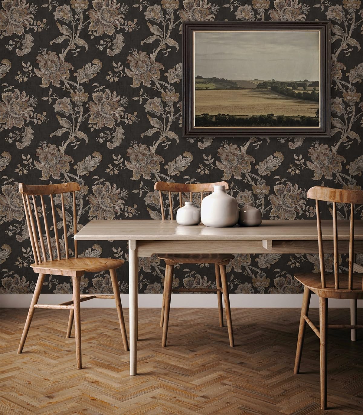 NextWall Anelda Jacobean Vintage Peel and Stick Wallpaper (Ironwork & Russett)
