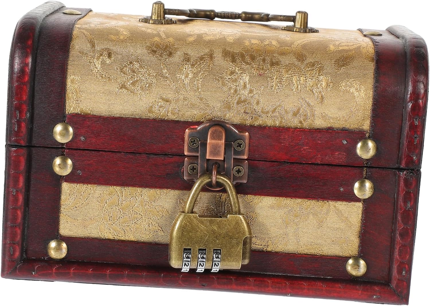 Retro Trinket Box Wooden Jewelry Storage Chest for Home Use